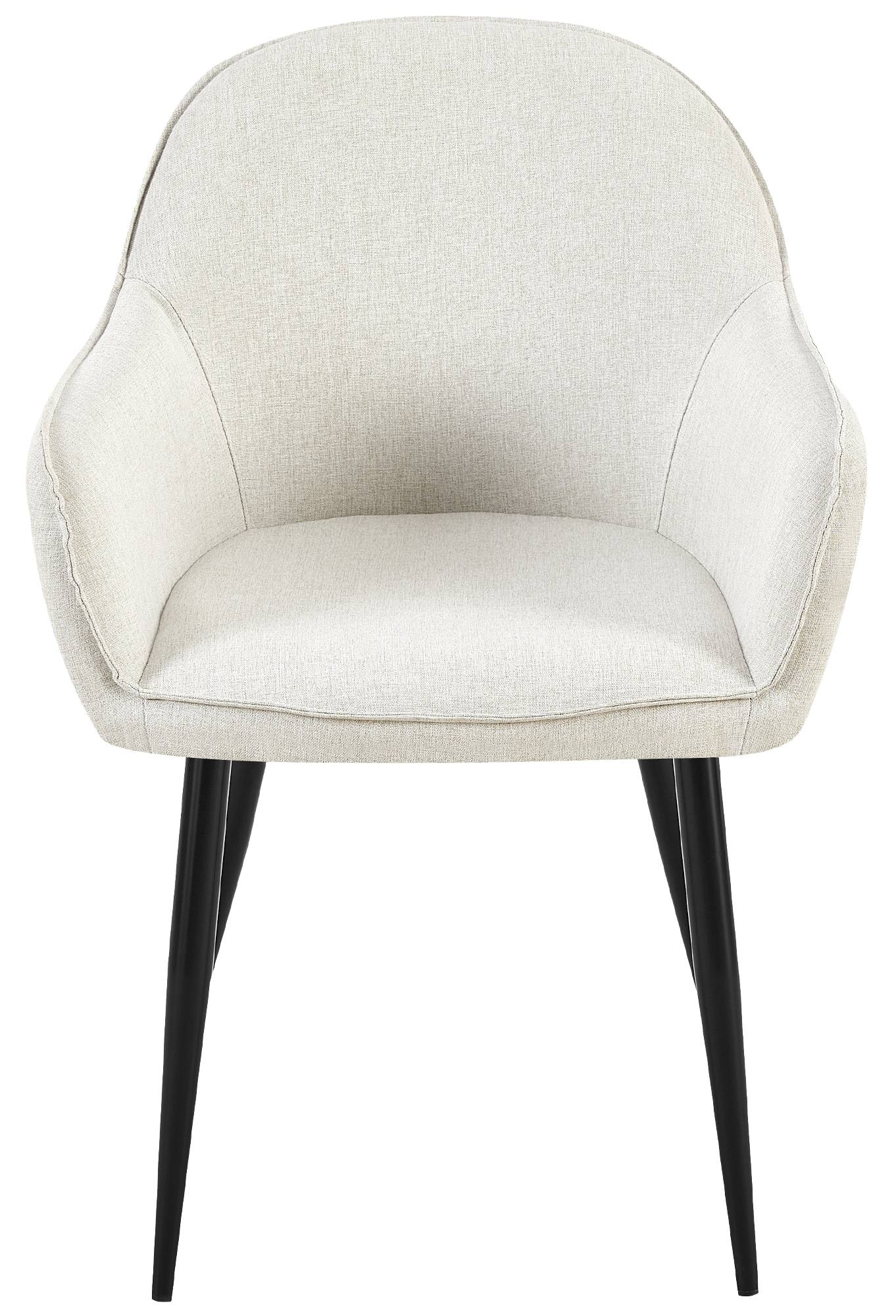 Chaise de salle à manger Boise en Tissu avec Piètement en Métal noir
