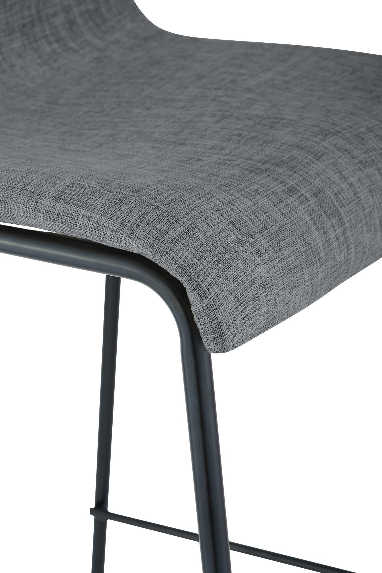 Tabouret de bar Hover en tissu avec pied a 4 branches