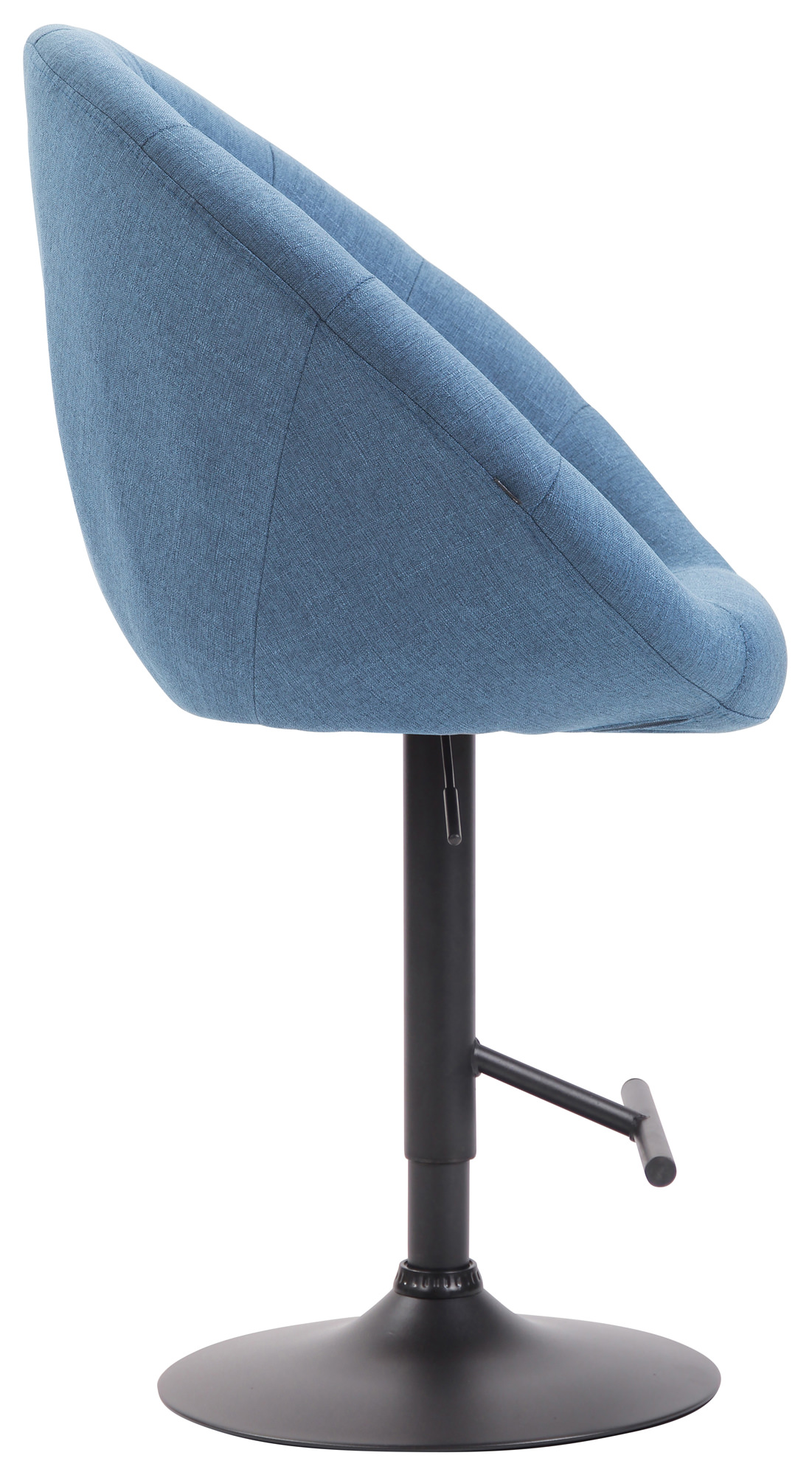 Tabouret de bar London V2 en tissu avec Pied et Repose-pieds en métal