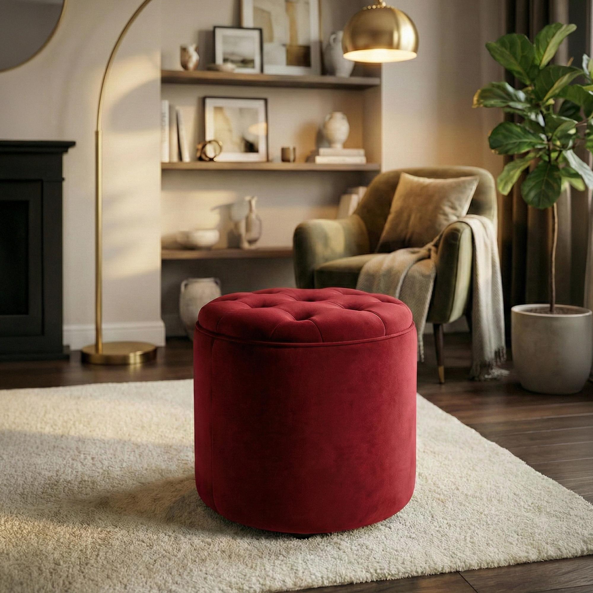 Tabouret Pantin en velours
