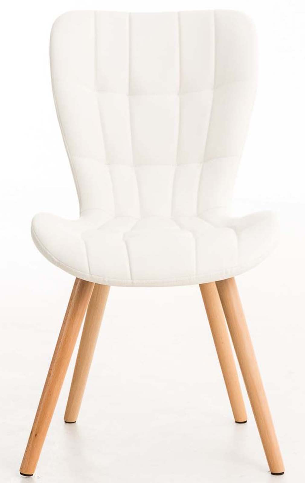Lot de 4 chaises de salle à manger Elda en similicuir style scandinave