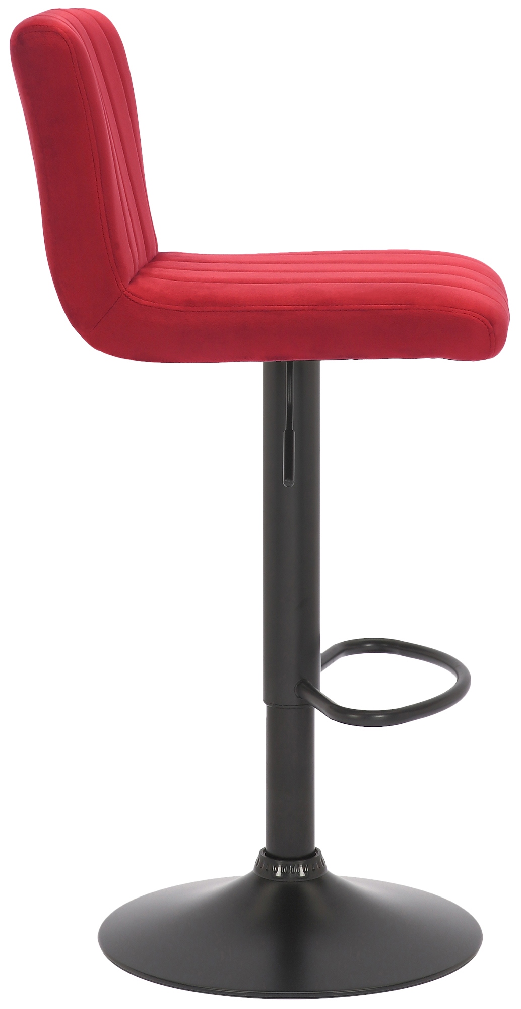 Tabouret de bar Jamie en Velours avec Piètement trompette en Métal