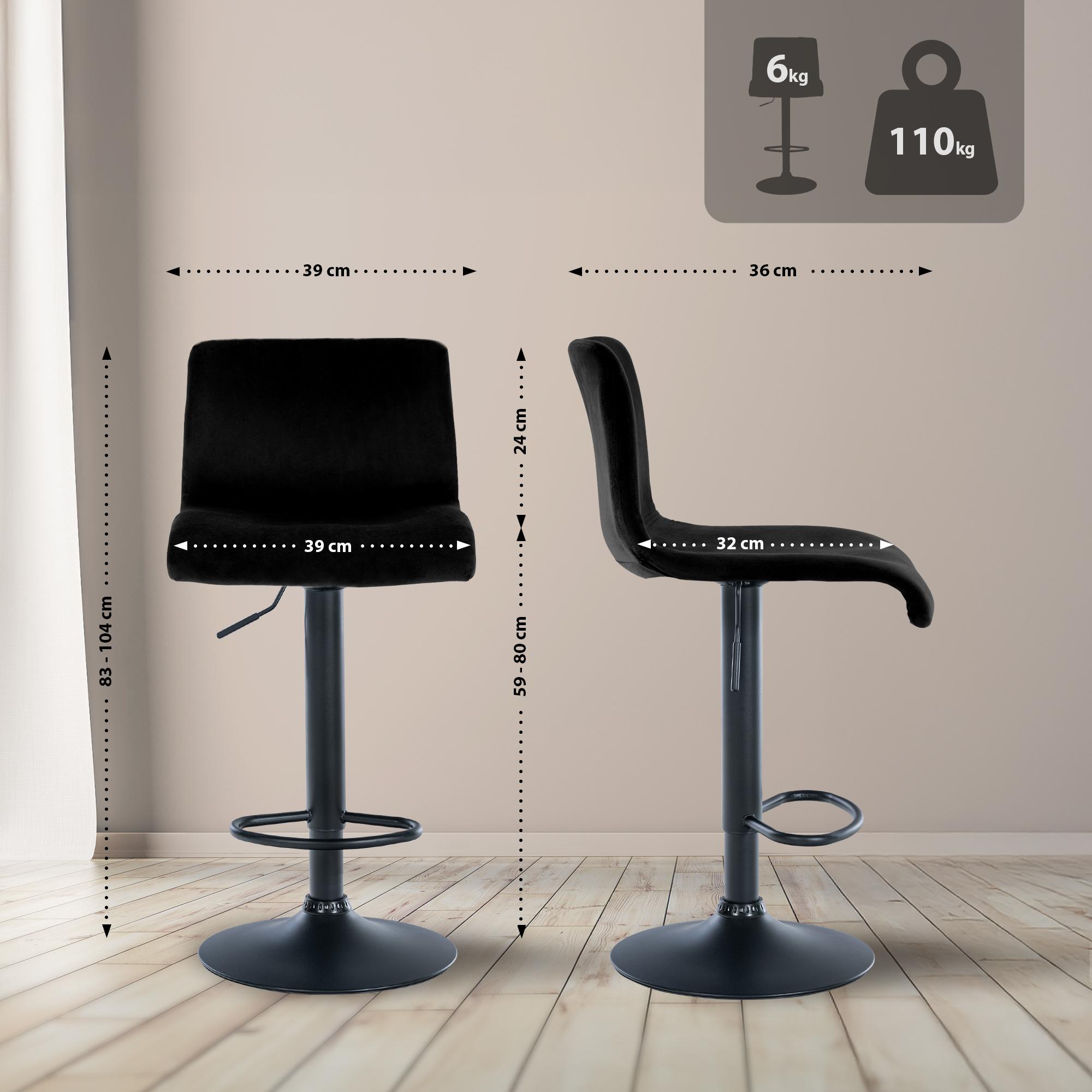 Tabouret de Bar Hover Velours