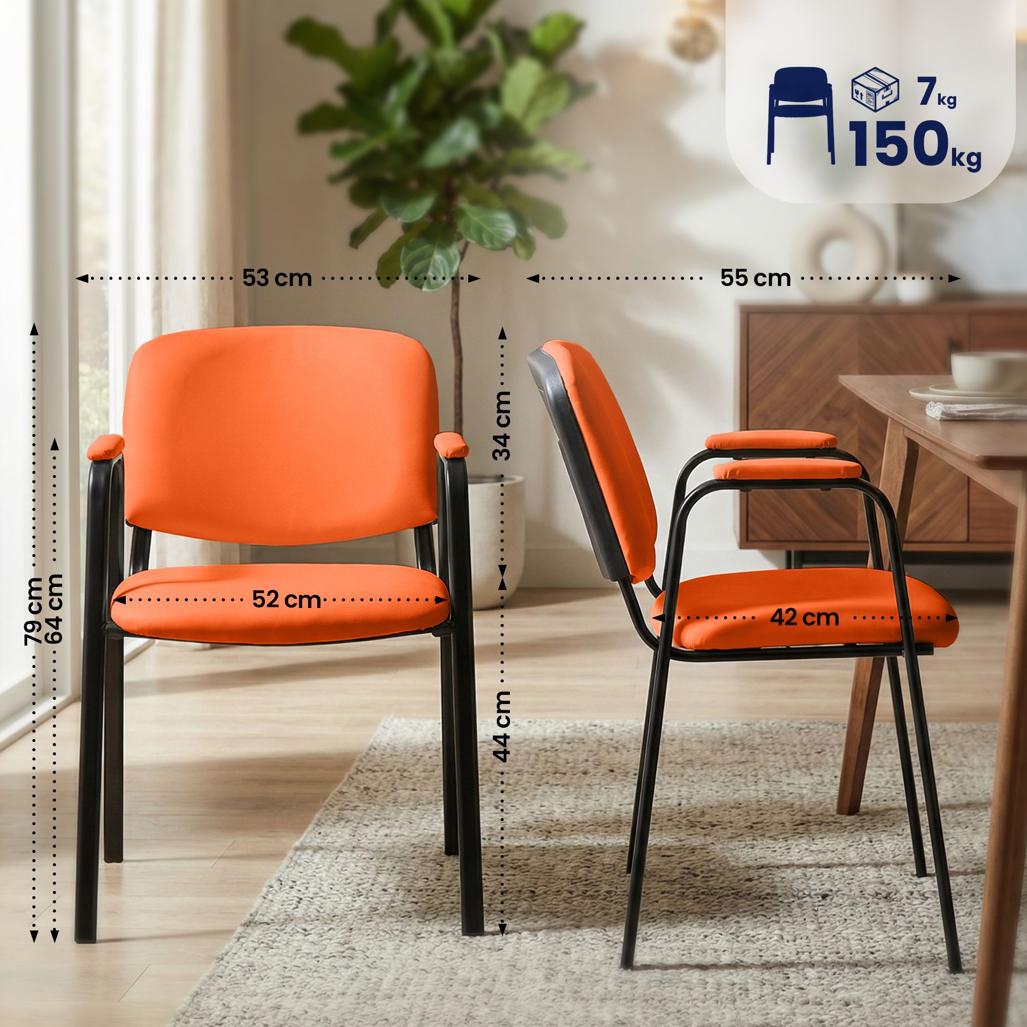 Chaise Empilable Ken Pro en Similicuir