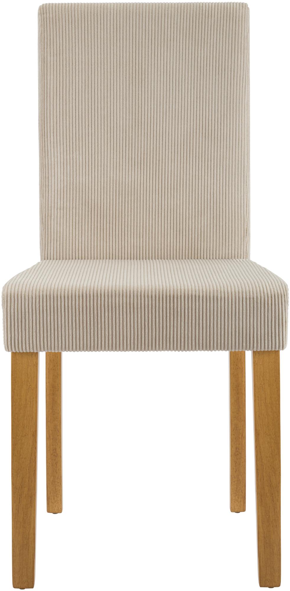 Lot de 2 chaises de salle a manger Ina en velours cotele