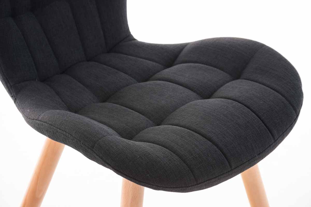Chaise de salle à manger Elda en tissu rembourré