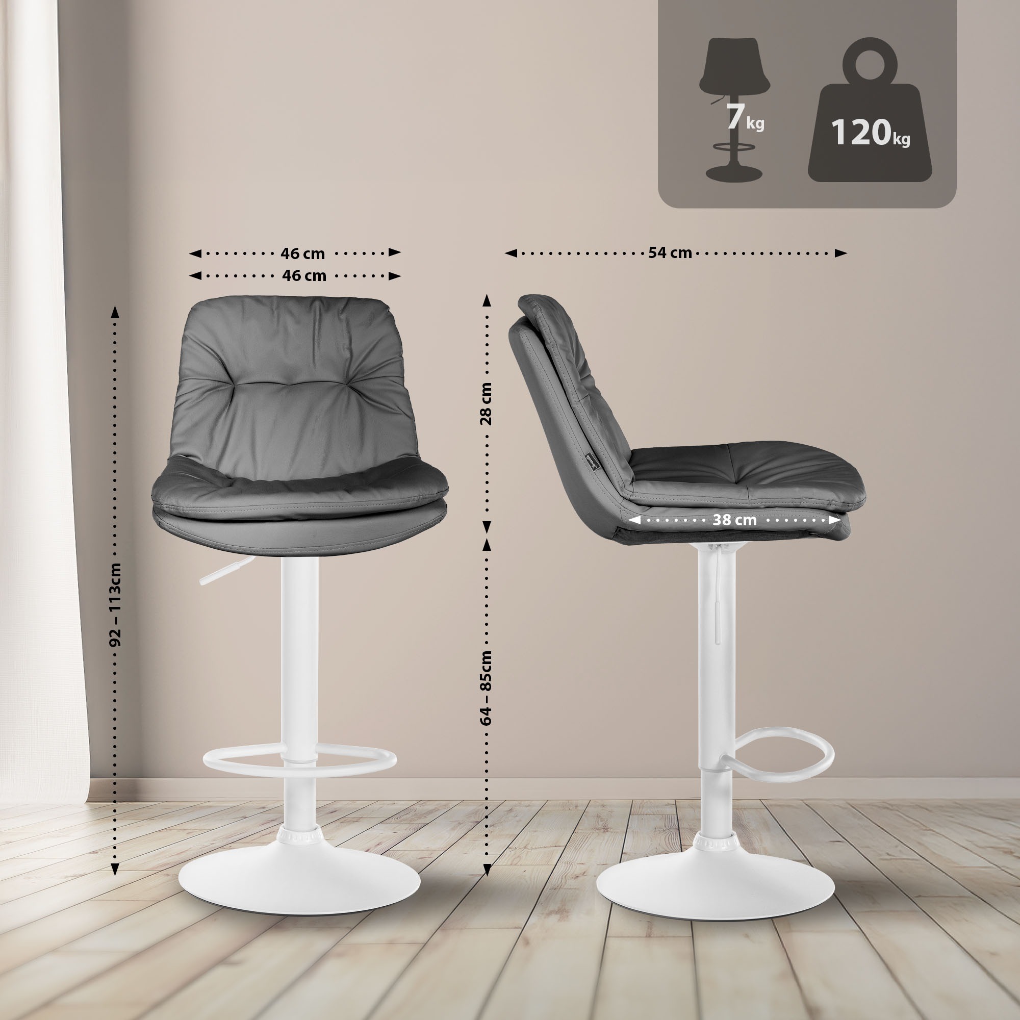Tabouret de bar Laurel similicuir