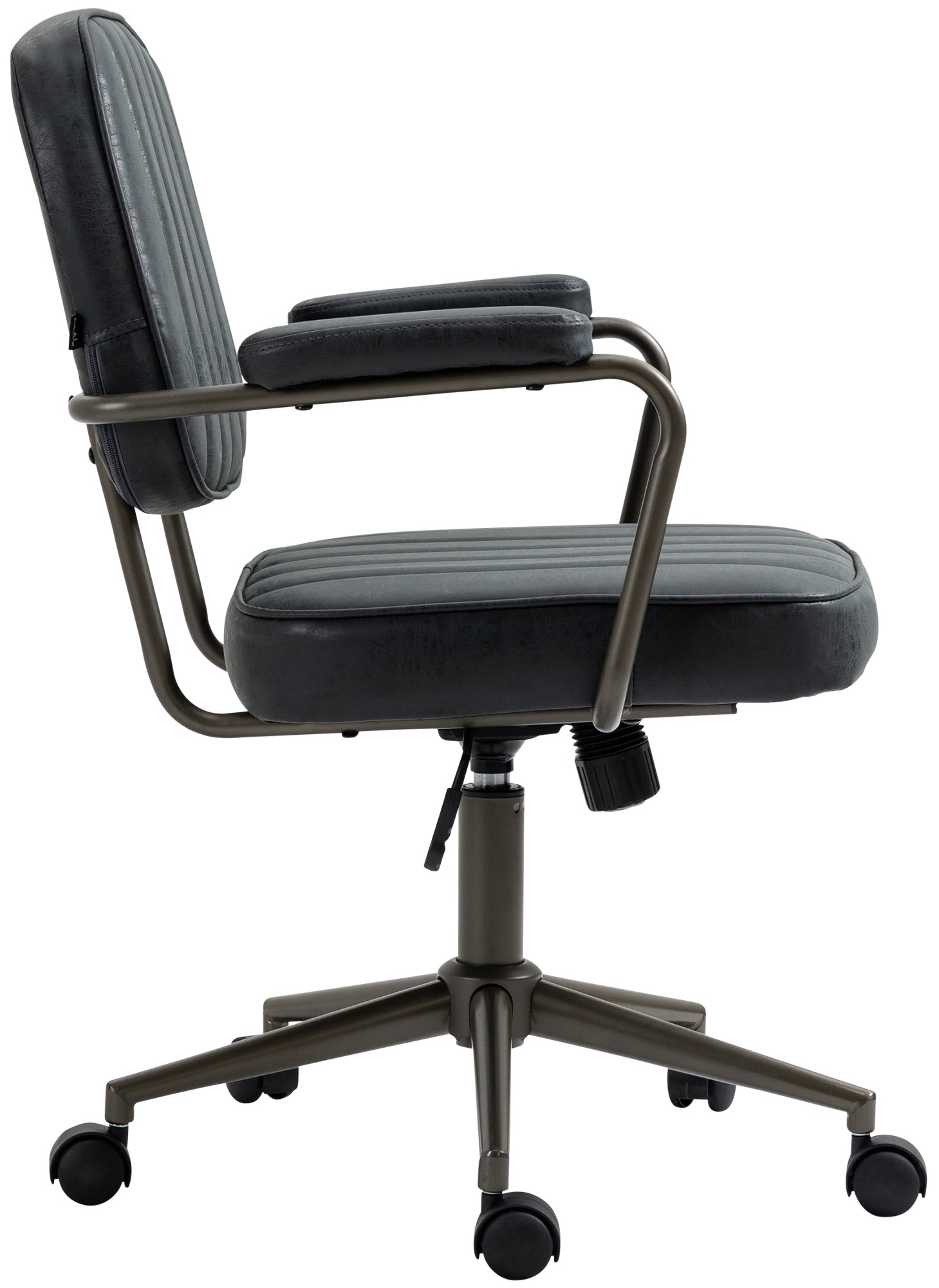 Fauteuil de bureau Retro Natrona en Similicuir ajustable et pivotant