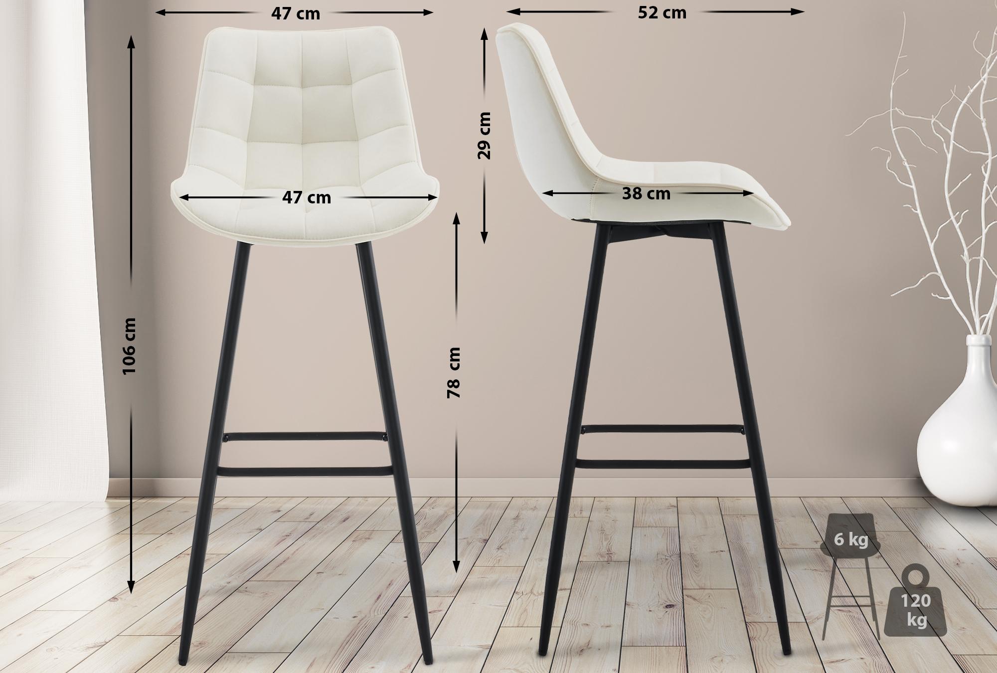 Lot de 2 tabourets de bar Dartford