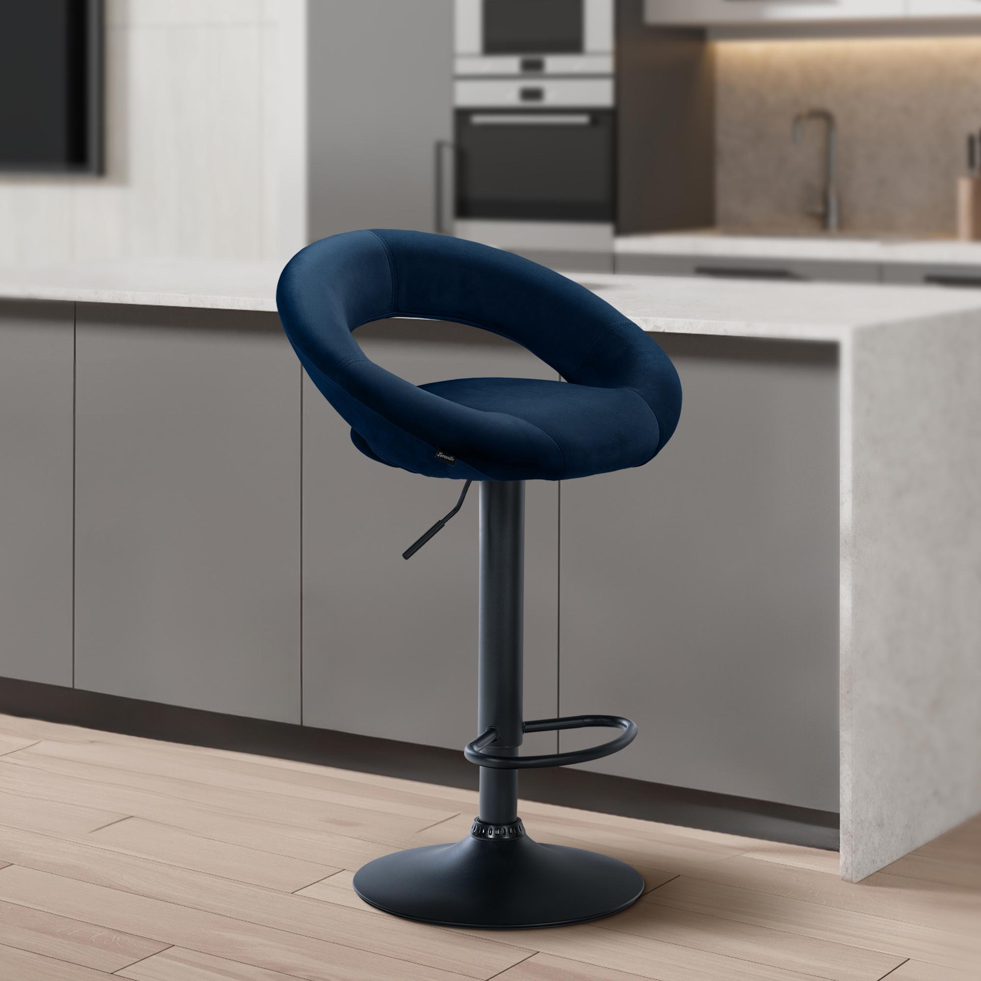 Tabouret de bar Olinda velours