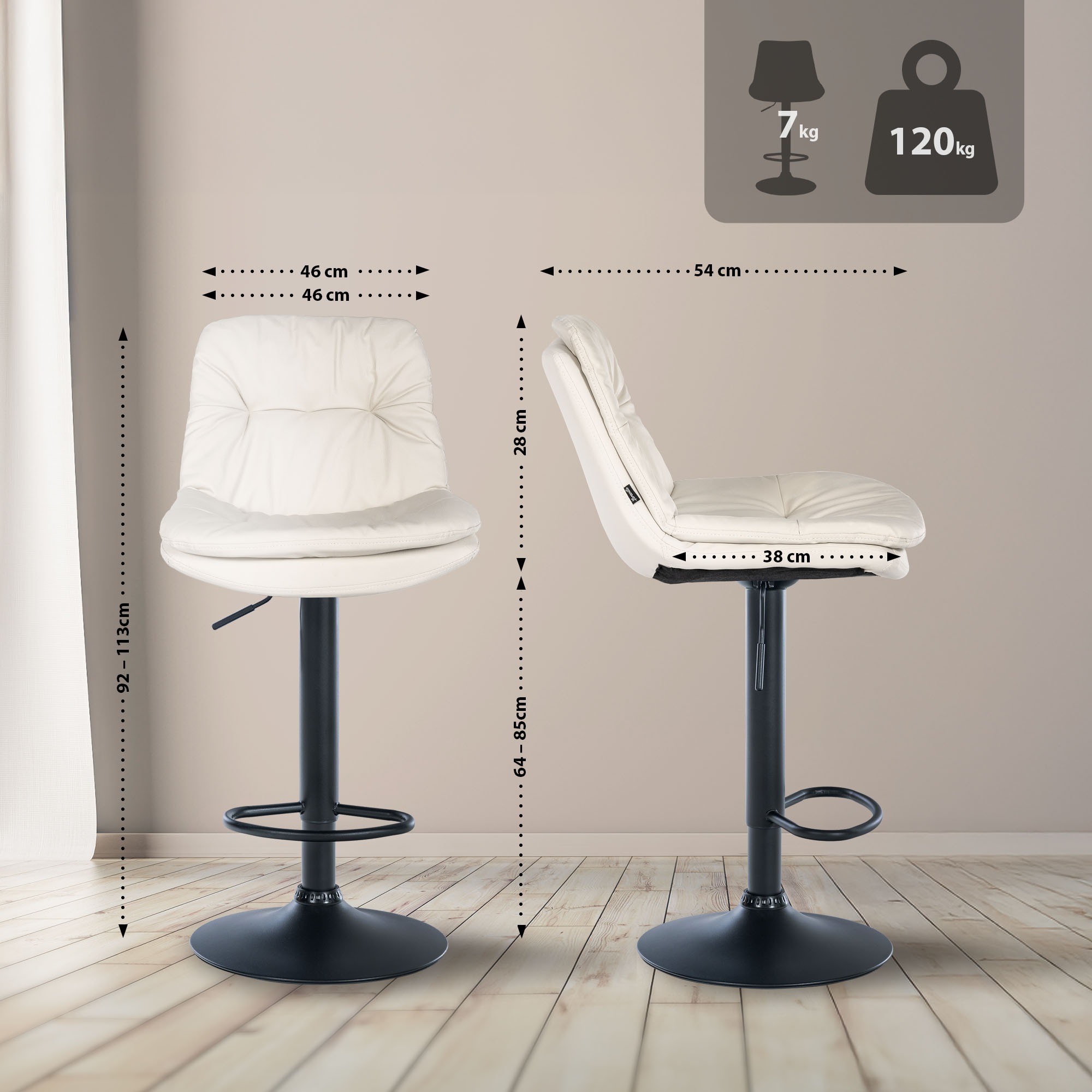 Tabouret de bar Laurel similicuir