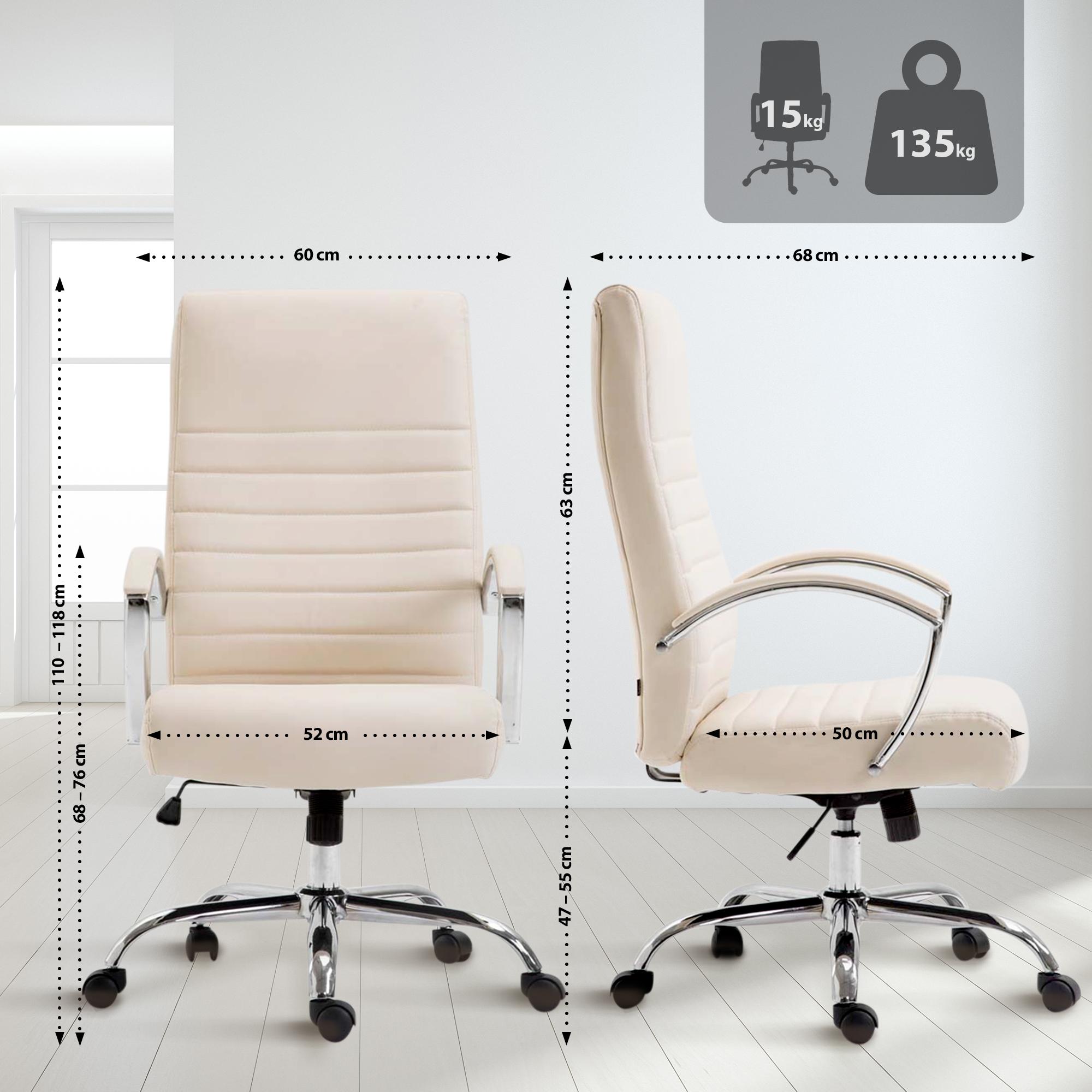 Fauteuil de bureau XL Valais similicuir