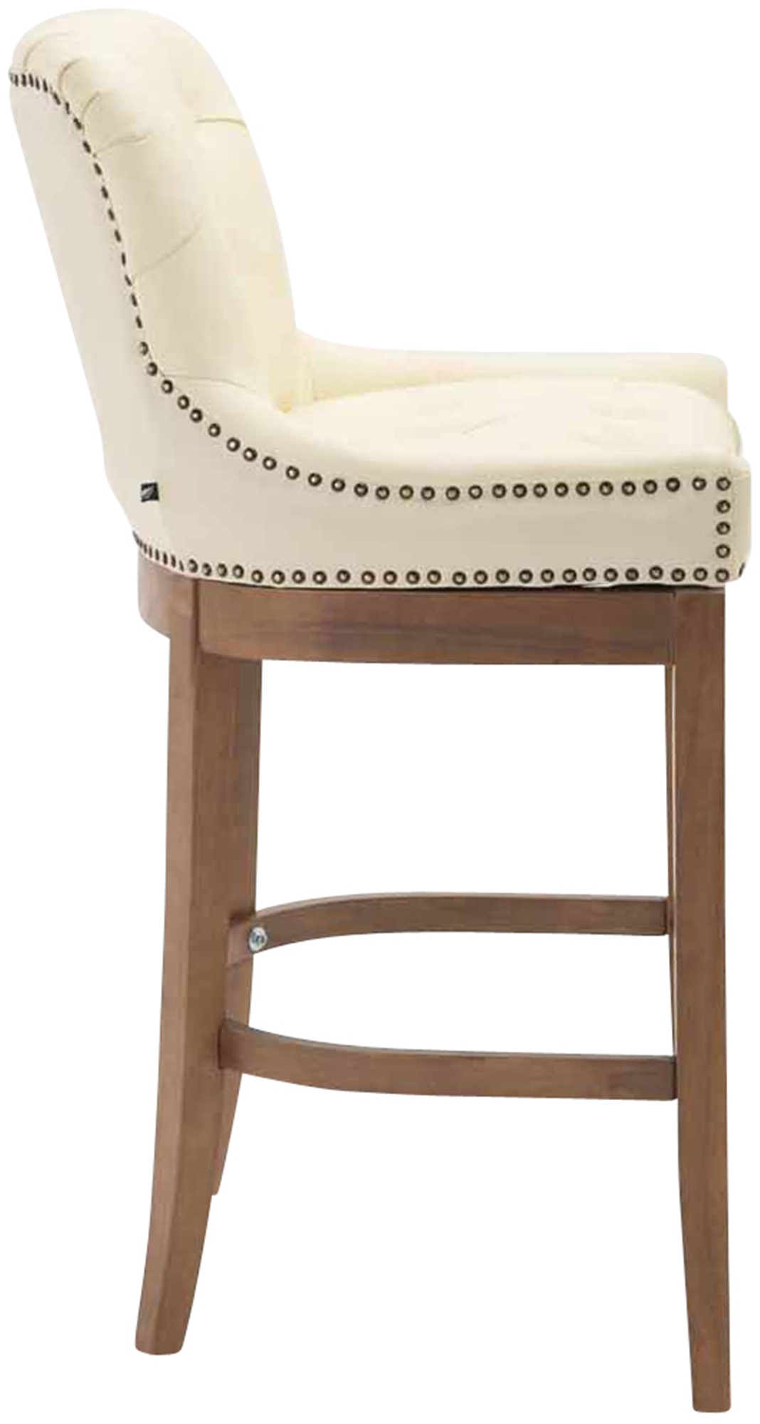 Tabouret de bar Lakewood antique-clair cuir véritable