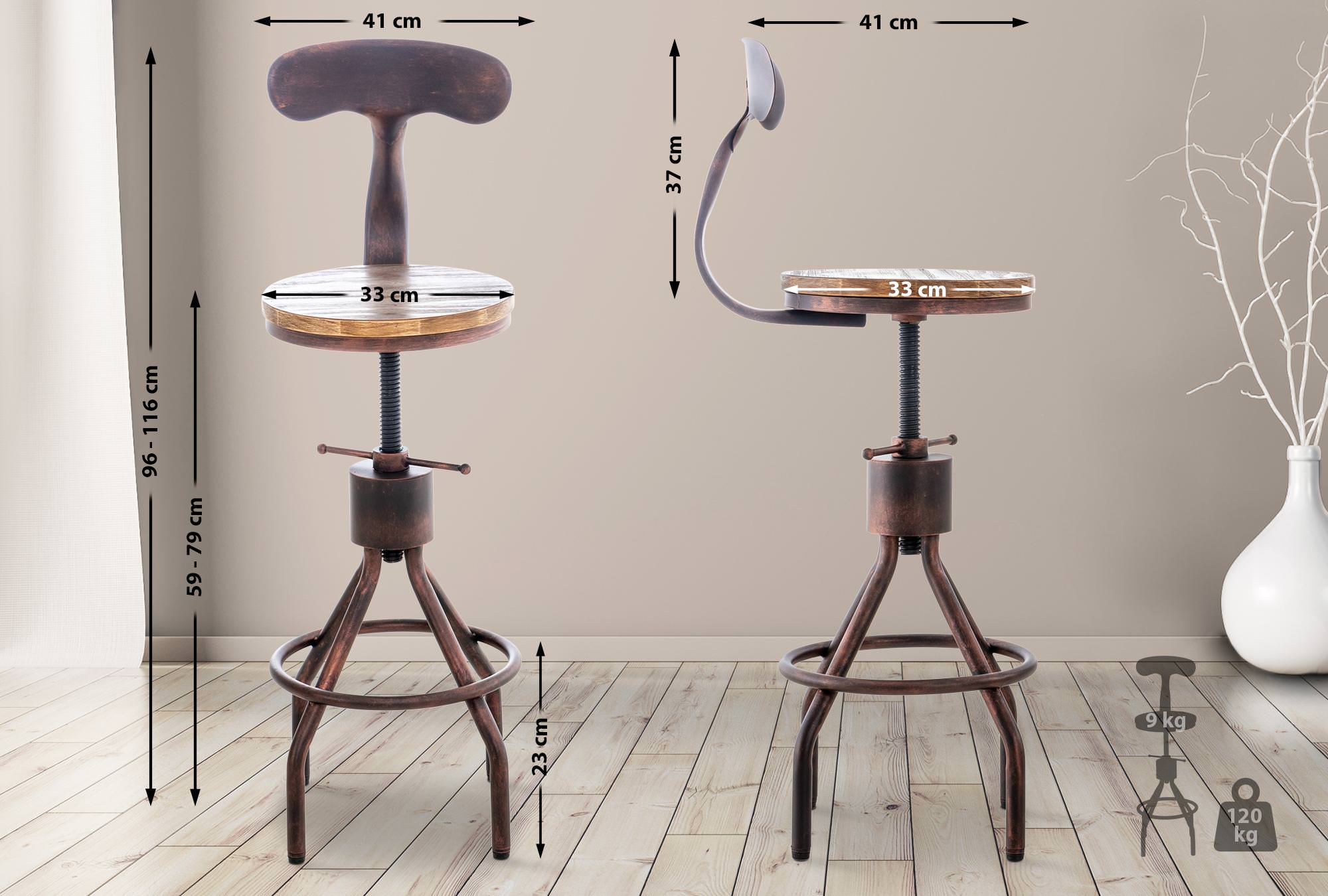 Lot de 2 tabourets de bar Hanam