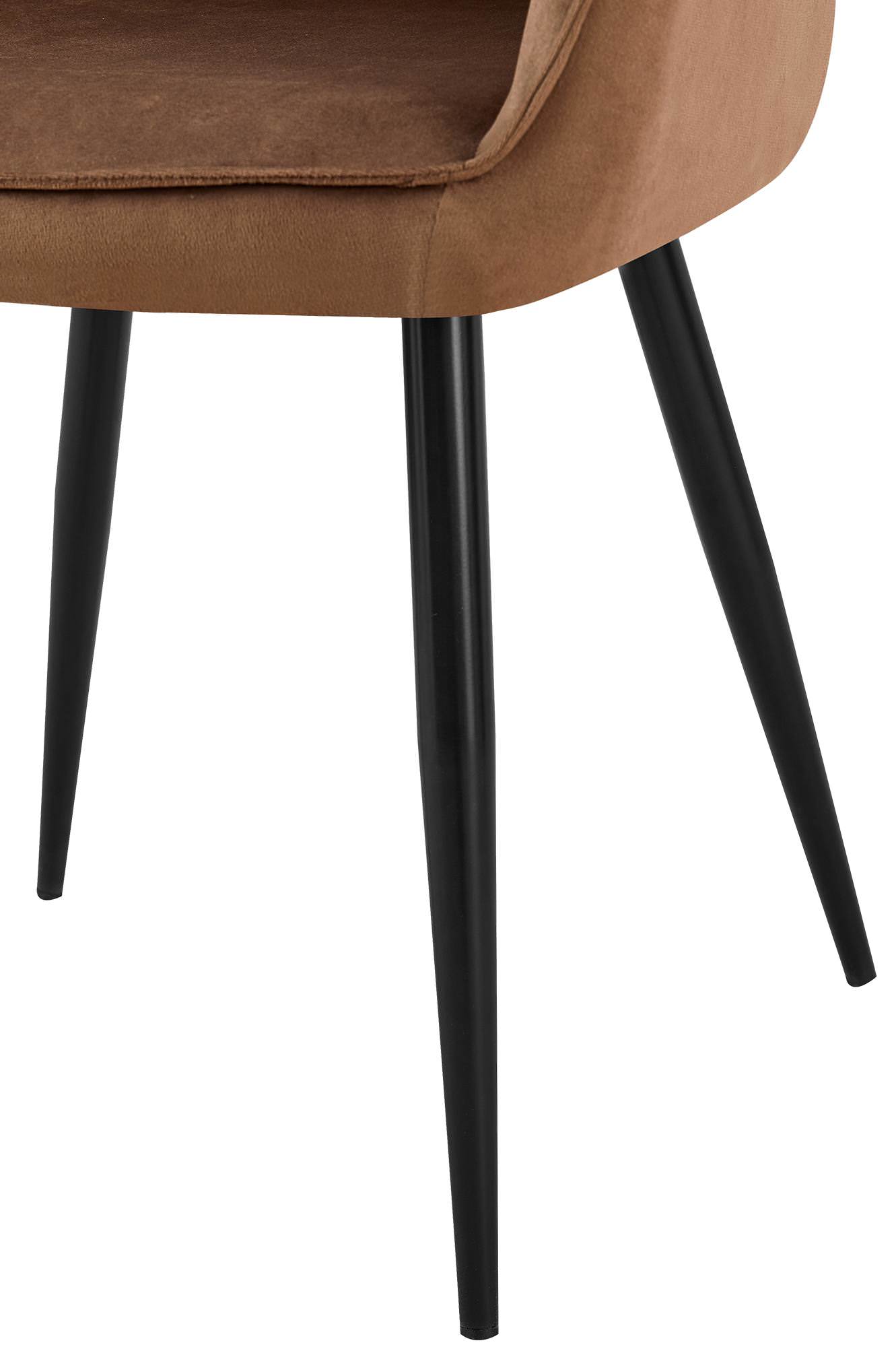 Lot de 2 chaises de salle à manger Boise velours