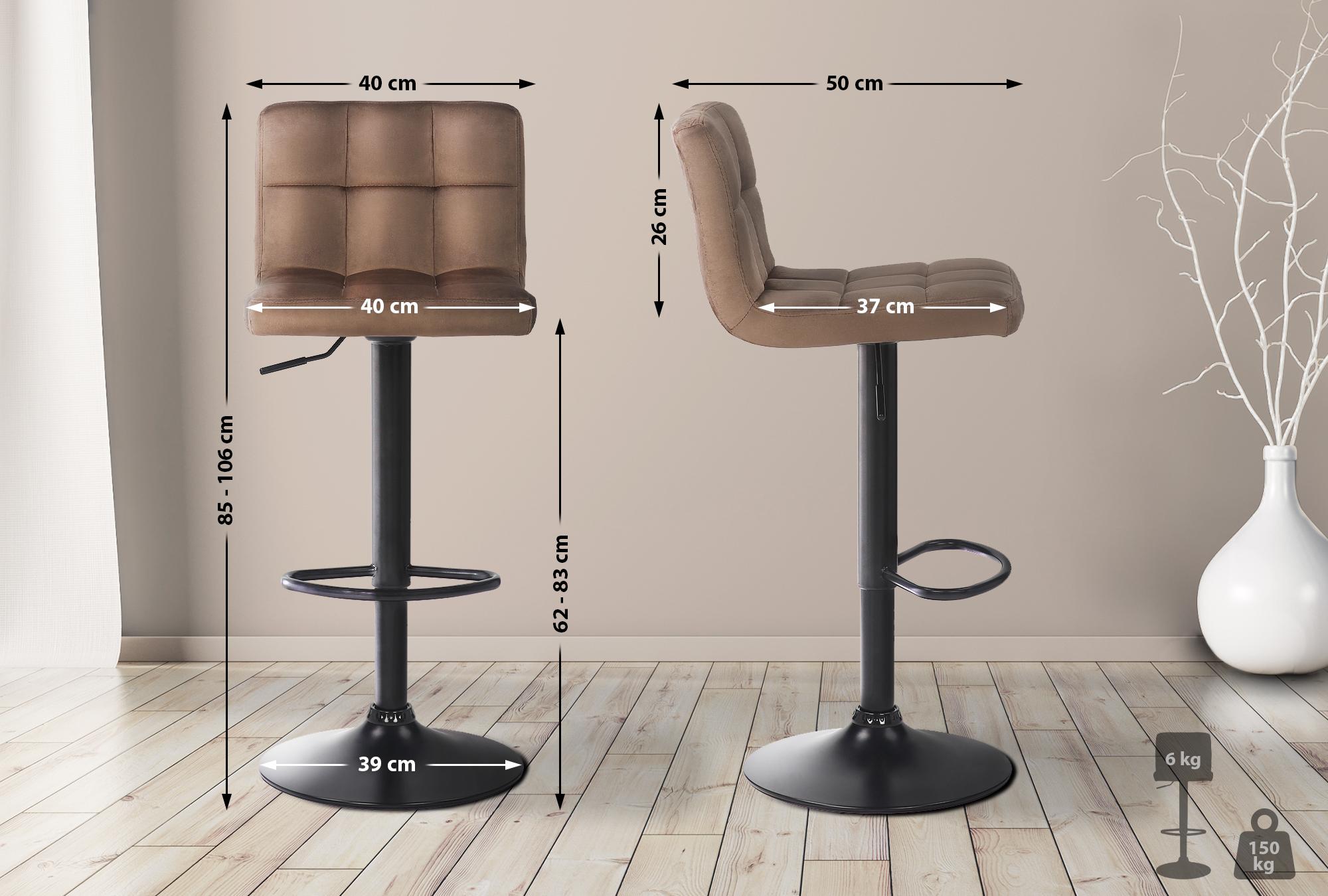 Tabouret de bar Feni en velours
