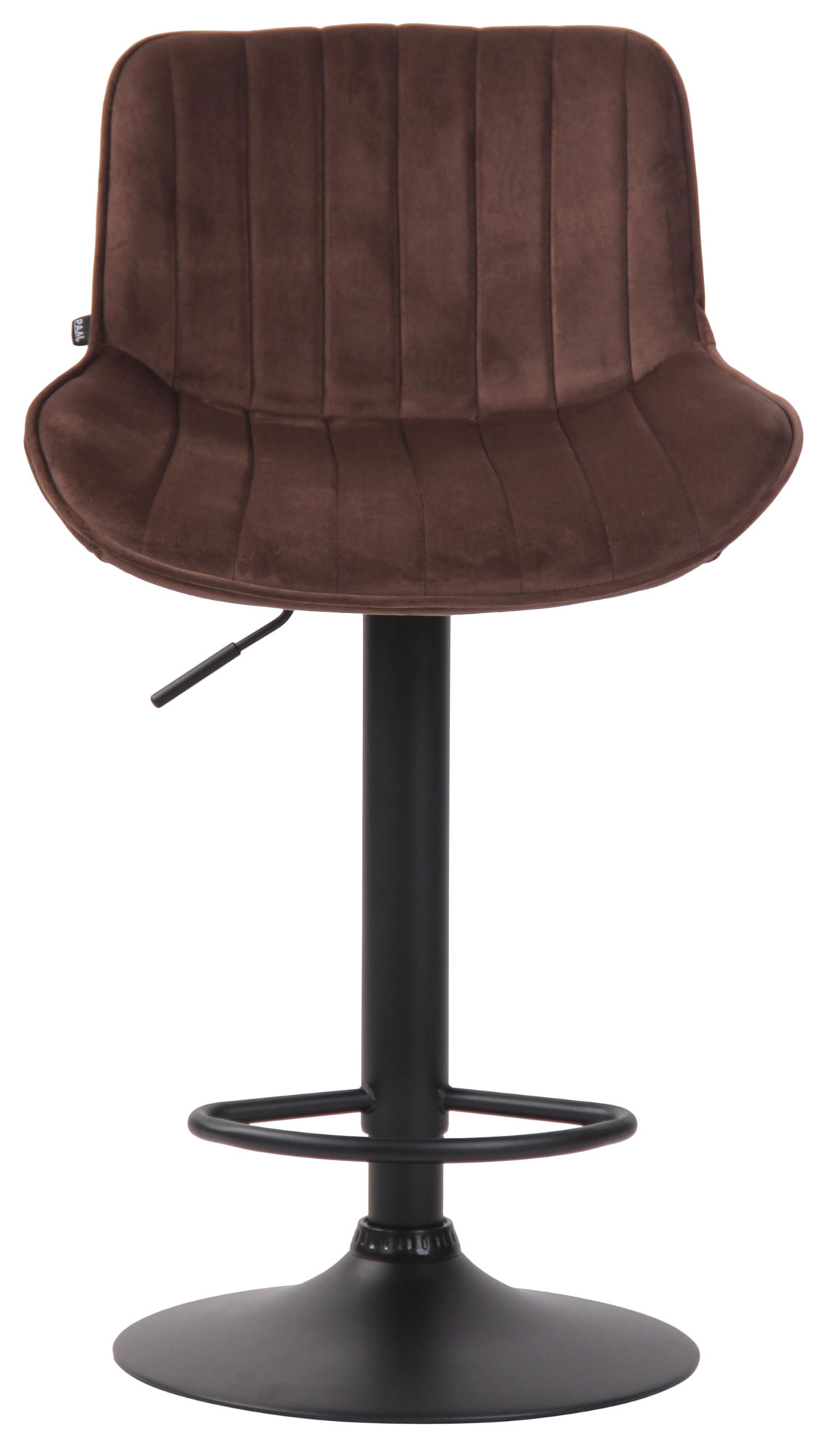Tabouret de bar Lentini en Velours avec Piètement trompette en Métal