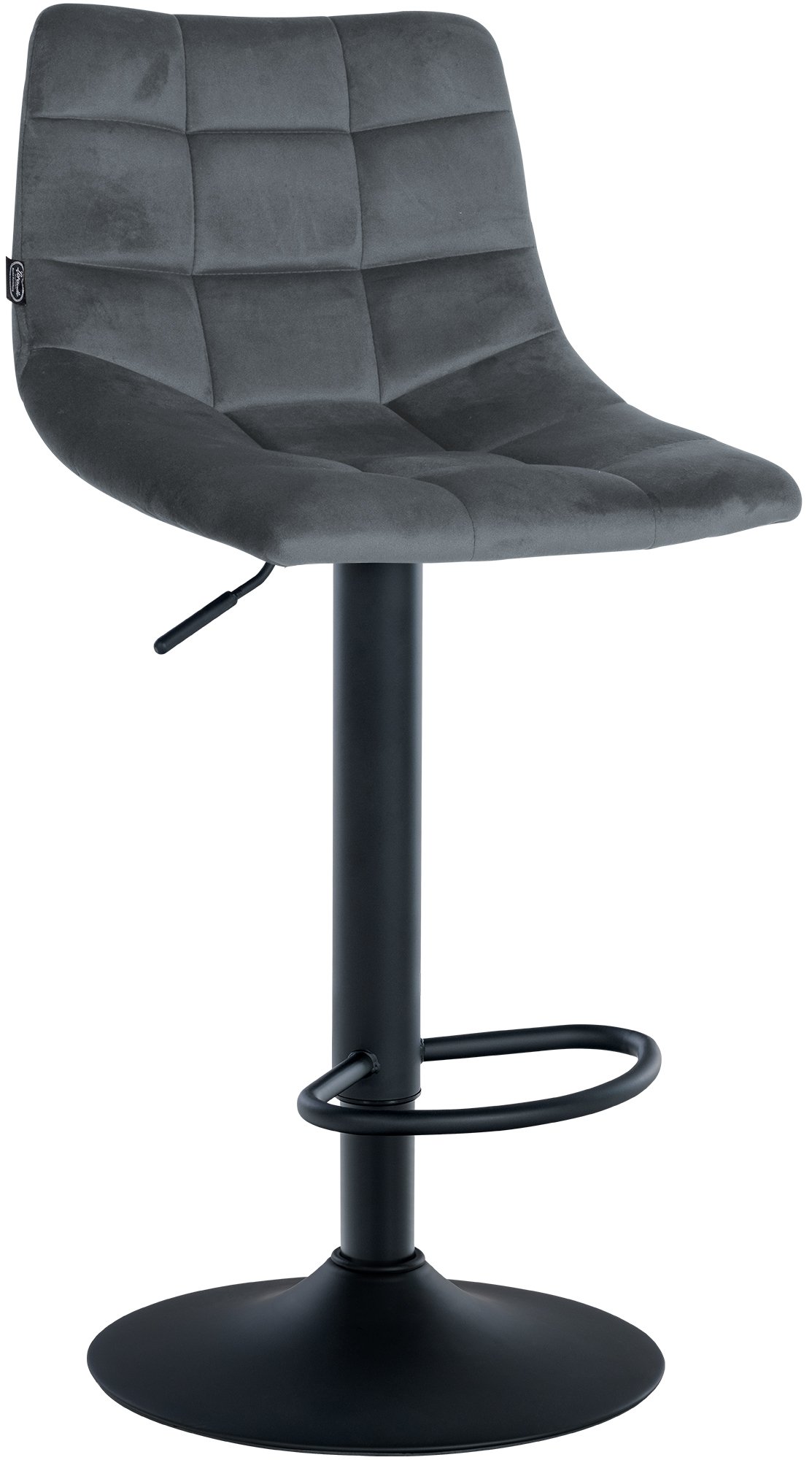 Lot de 2 tabourets de bar Jerry velours
