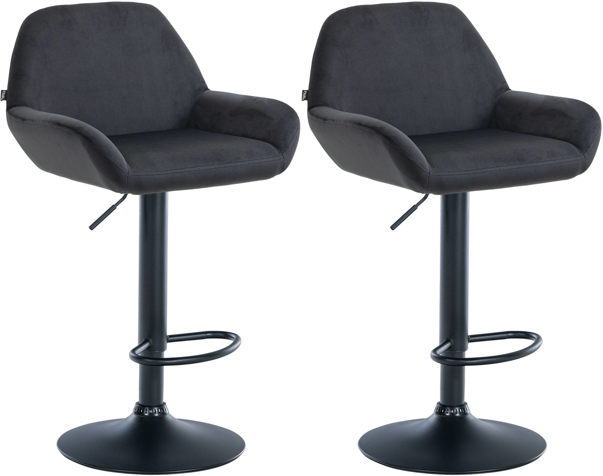 Ensemble de 2 tabourets de bar Braga en velours