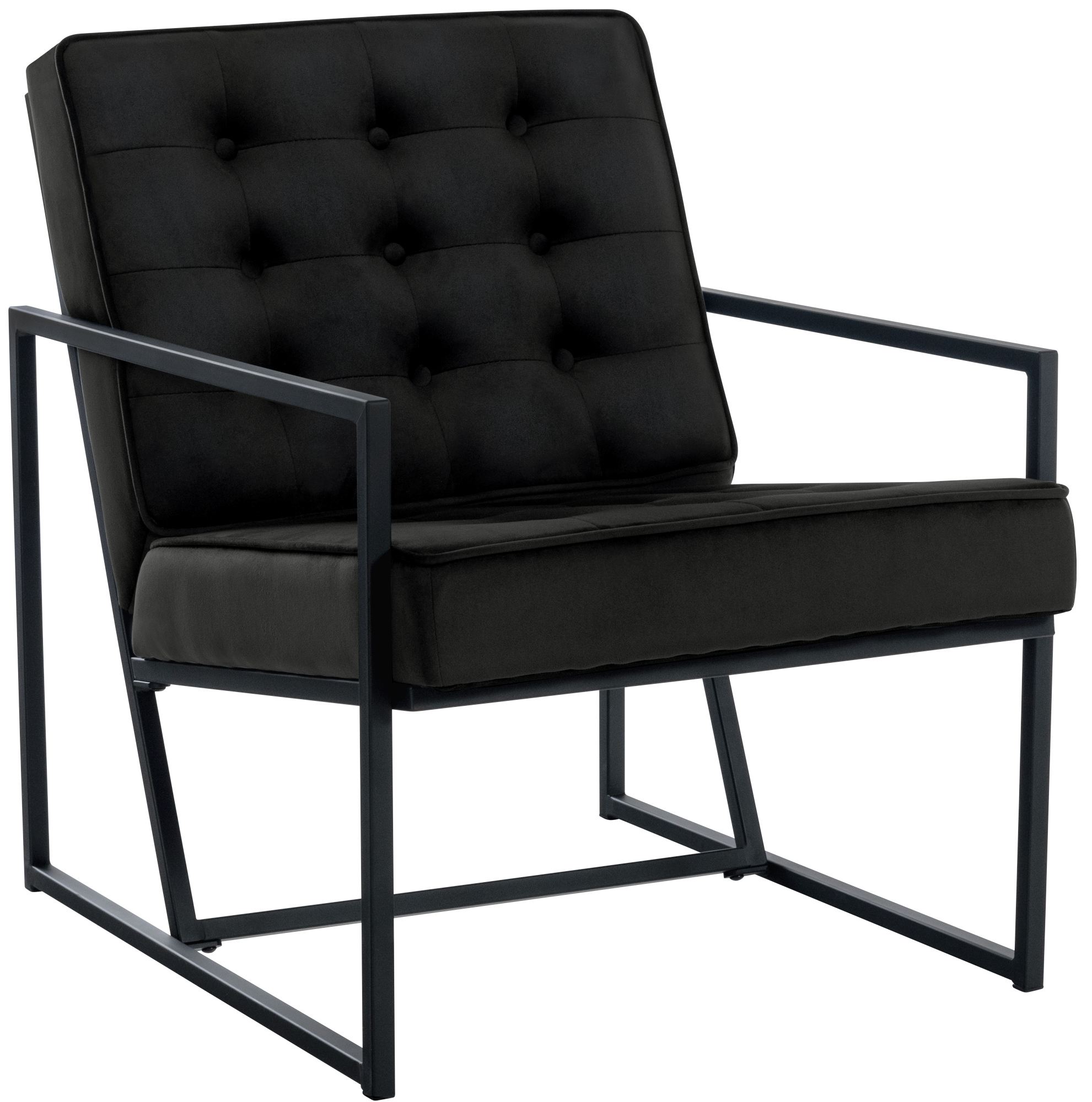 Fauteuil lounge Avon en velours