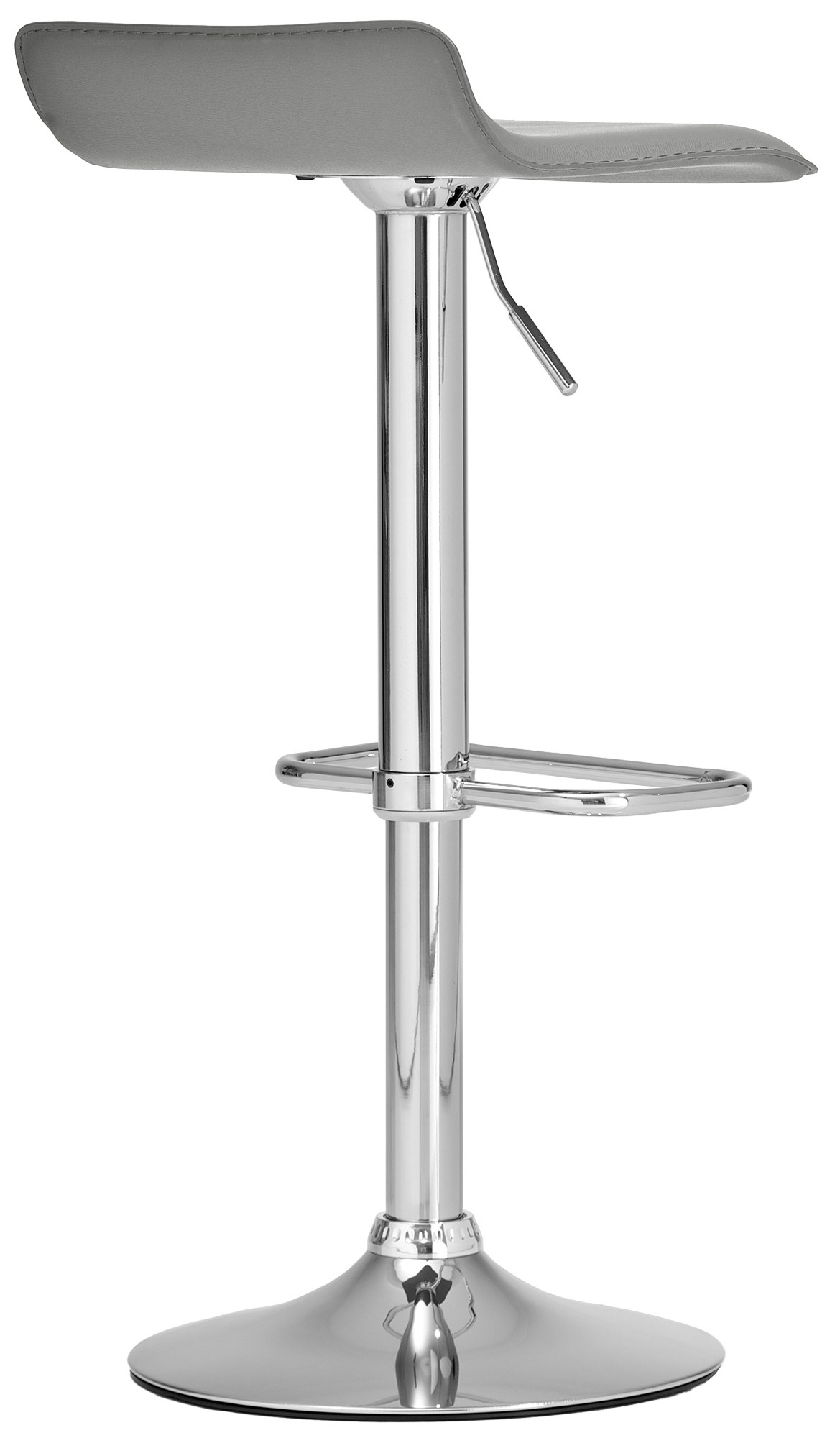 Tabouret de bar Dyn en similicuir avec pied en métal