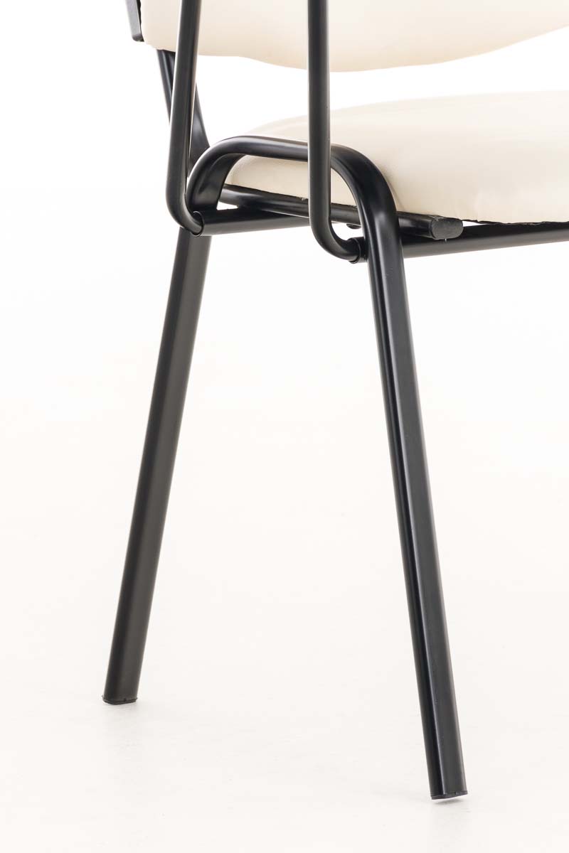 Chaise Ken en similicuir avec tablette rabattable