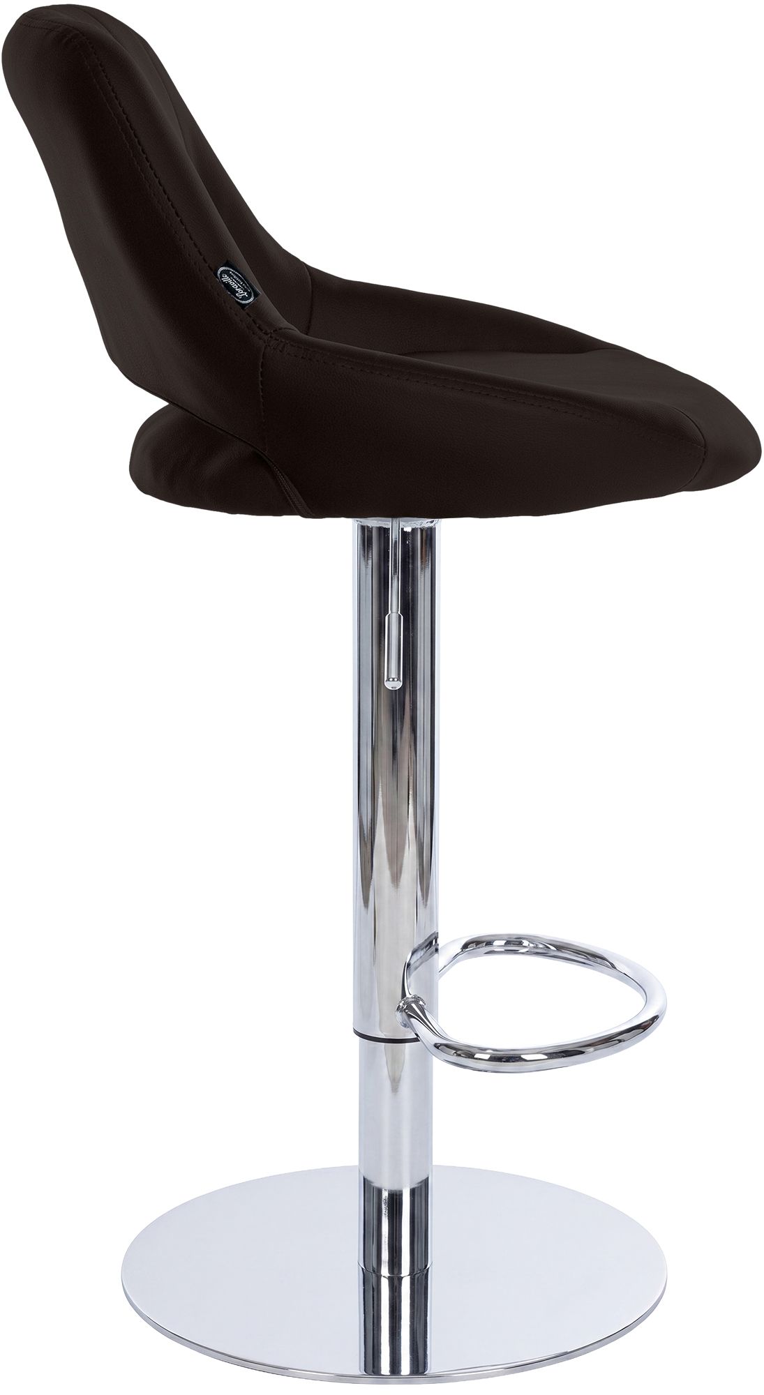 Lot de 2 tabourets de bar Milet chromés avec socles extra lourds