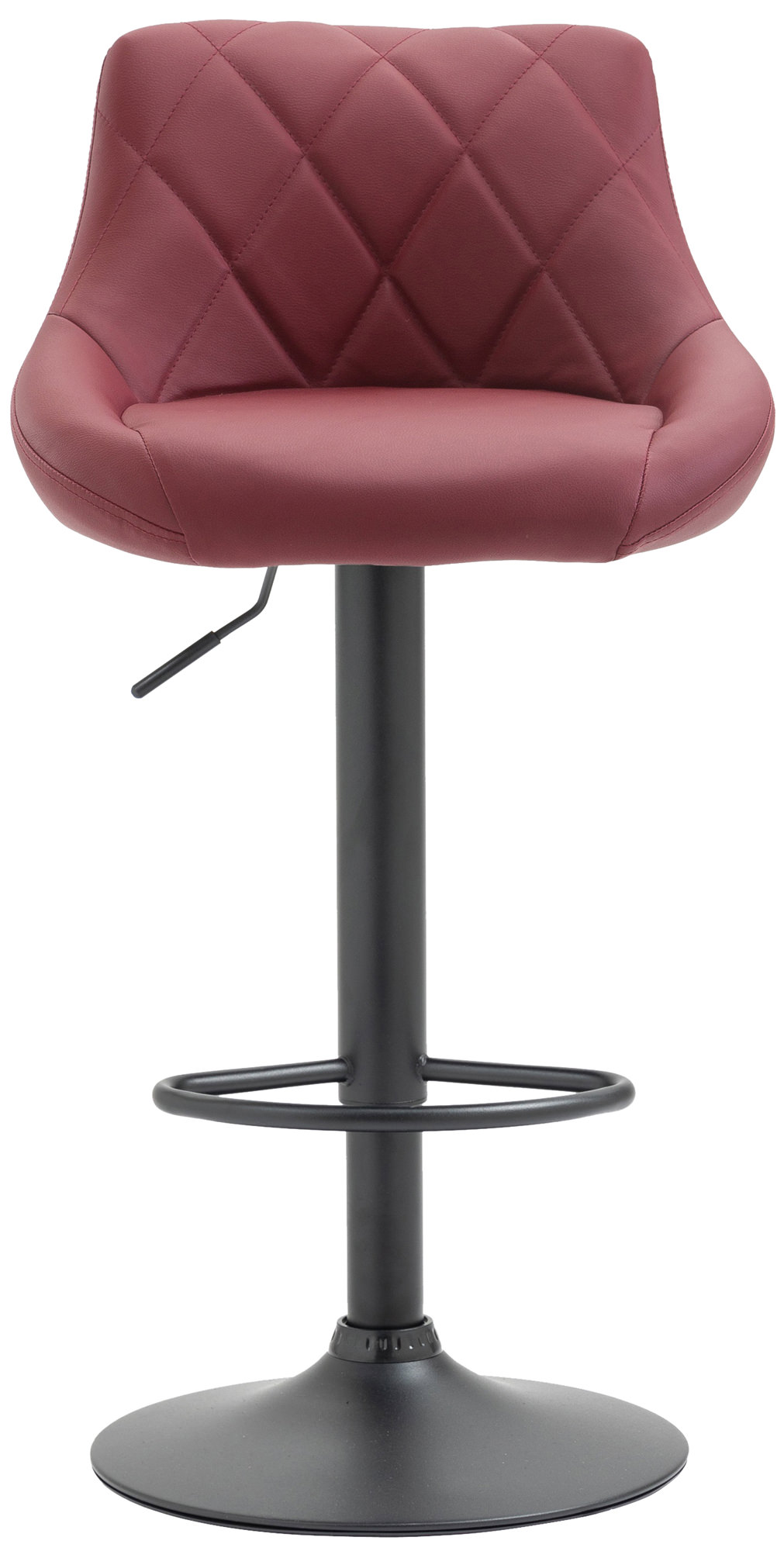 Tabouret de bar Lazio en similicuir avec pied en métal