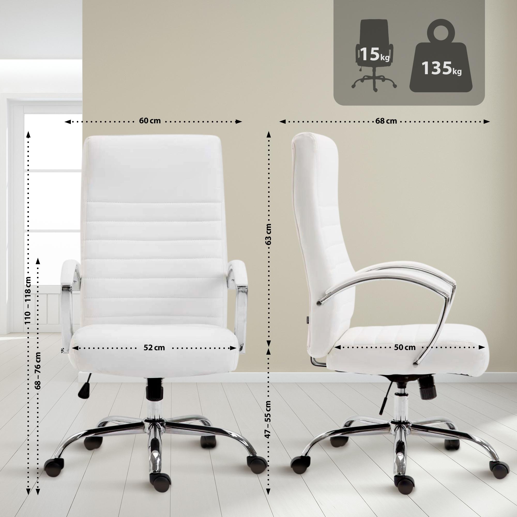 Fauteuil de bureau XL Valais similicuir