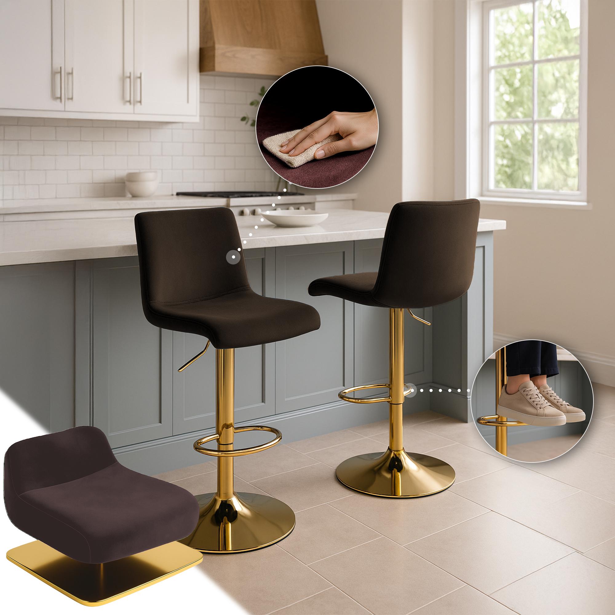 Tabouret de Bar Hover Velours