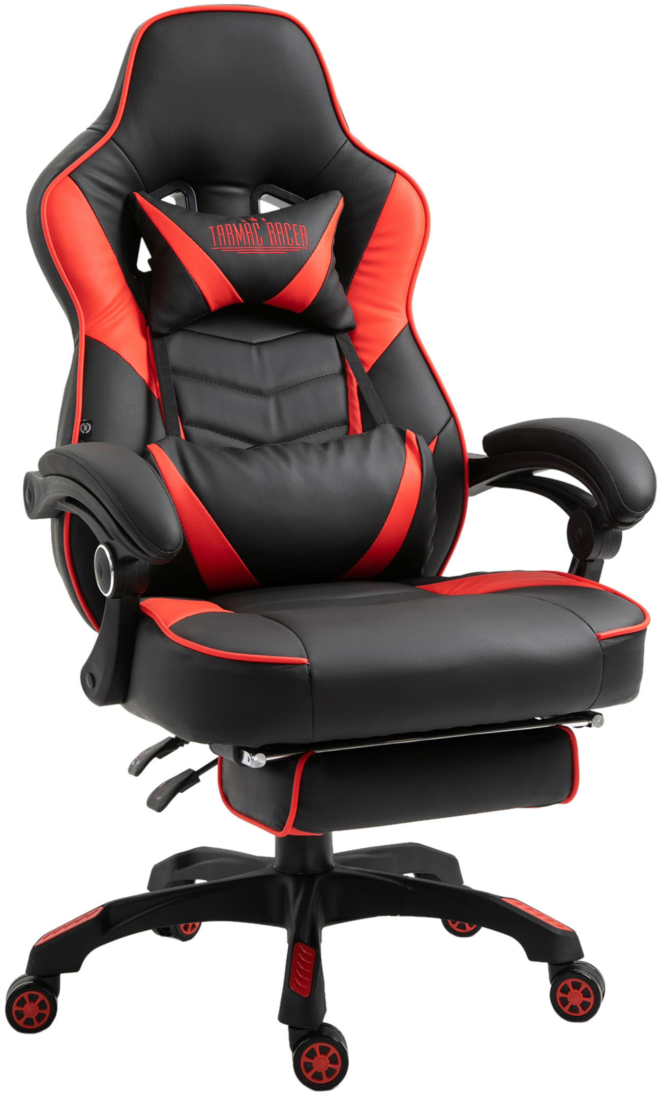 Chaise Gaming / de bureau Tilos en similicuir avec repose-pieds téléscopique