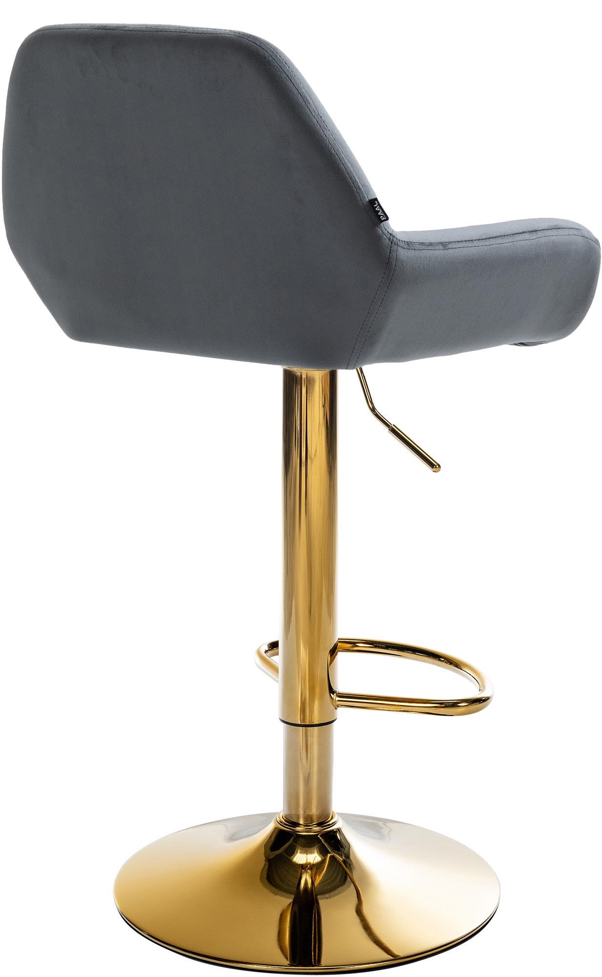 Lot de 2 tabourets de bar Braga or velours