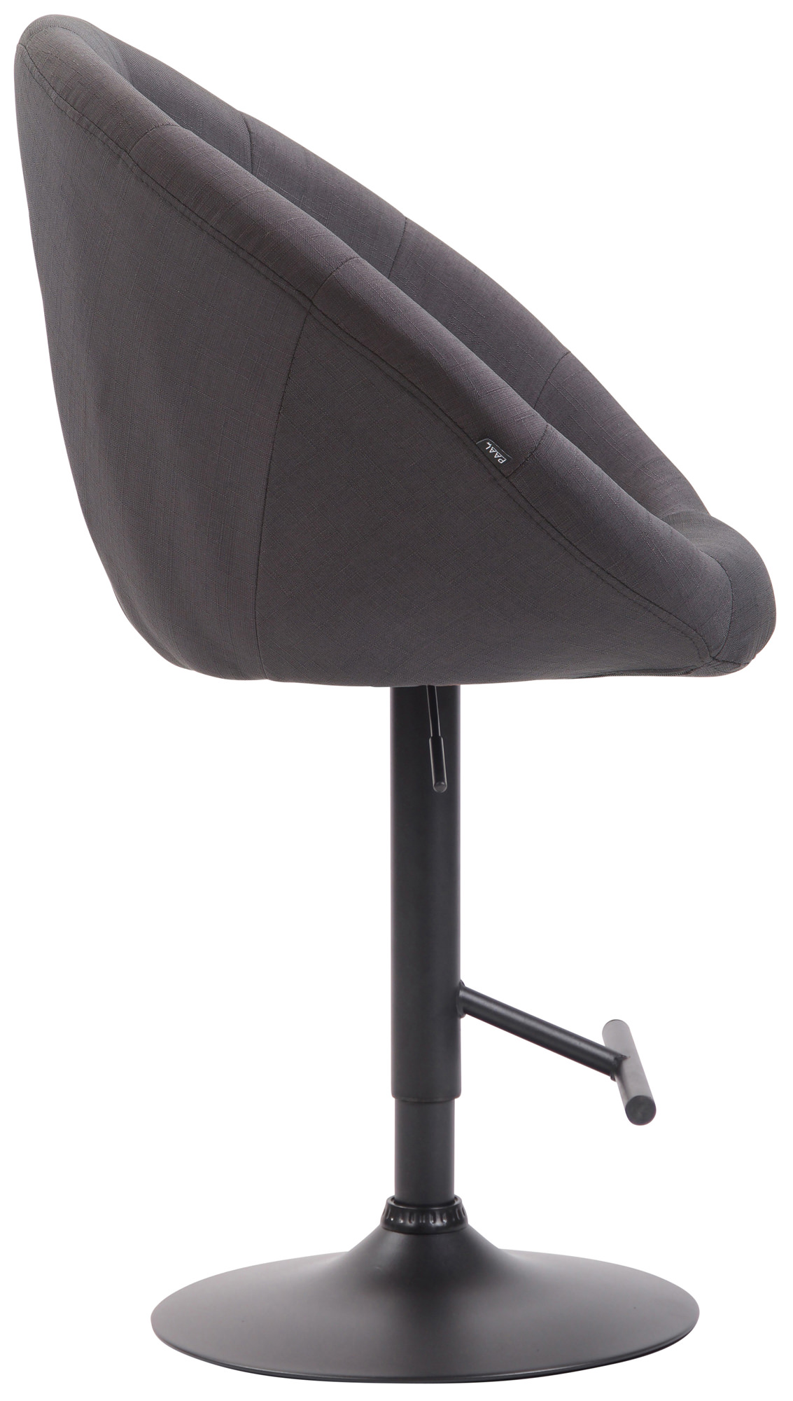 Tabouret de bar London V2 en tissu avec Pied et Repose-pieds en métal