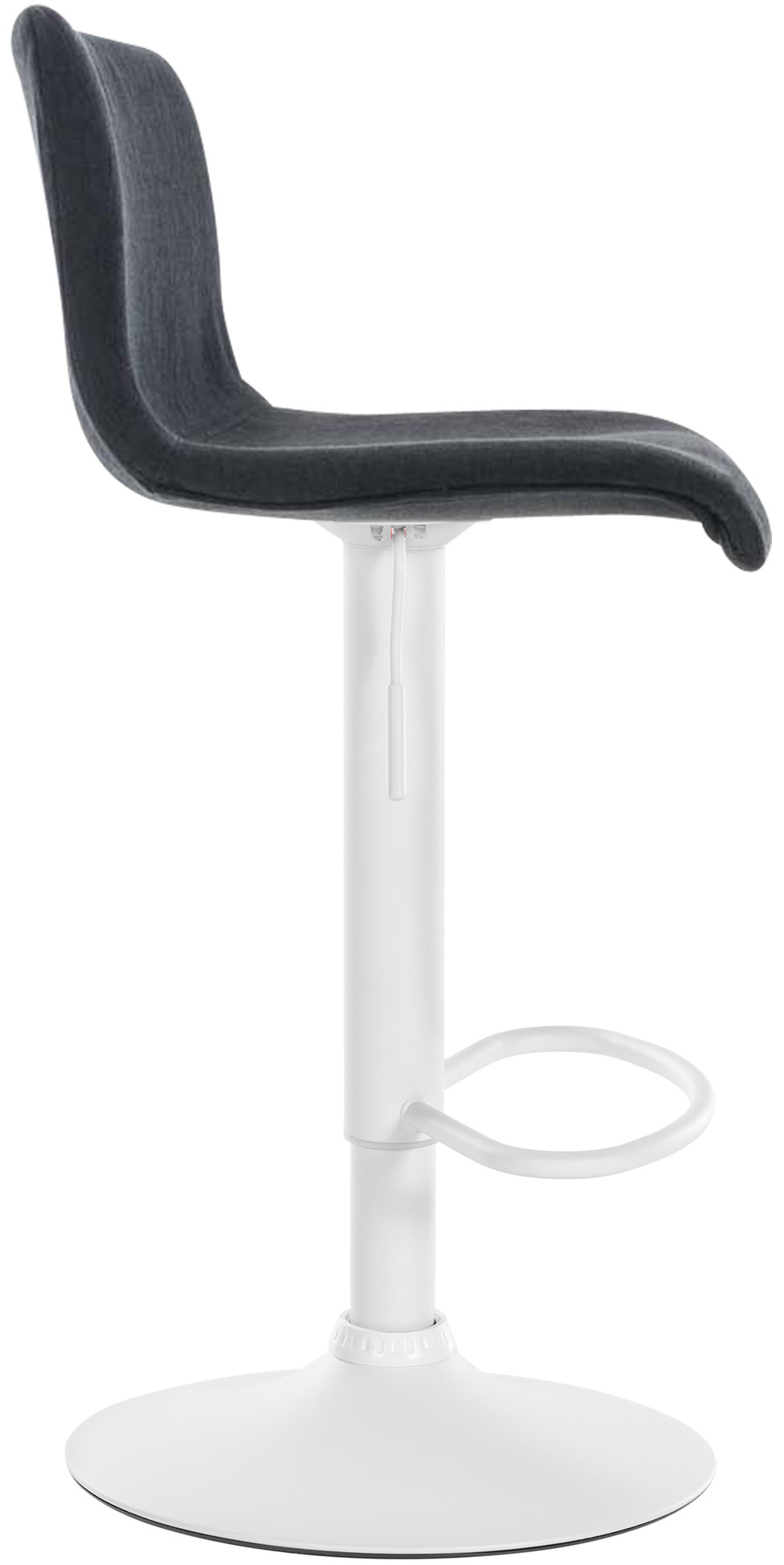 Tabouret de bar Hover Assise en Tissu Piètement Métal chromé