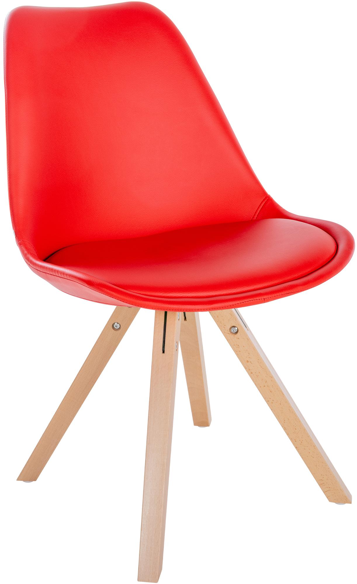 Chaise de salle à manger Sofia en Similicuir avec Pieds en bois