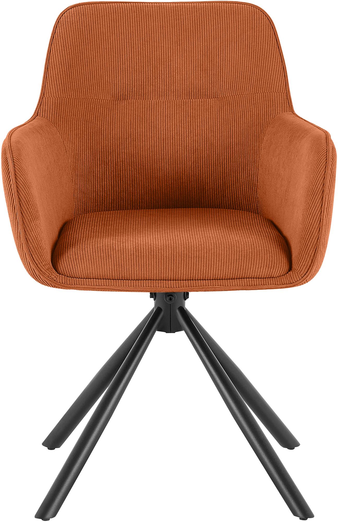 Chaise de salle à manger Tipton en velours côtelé