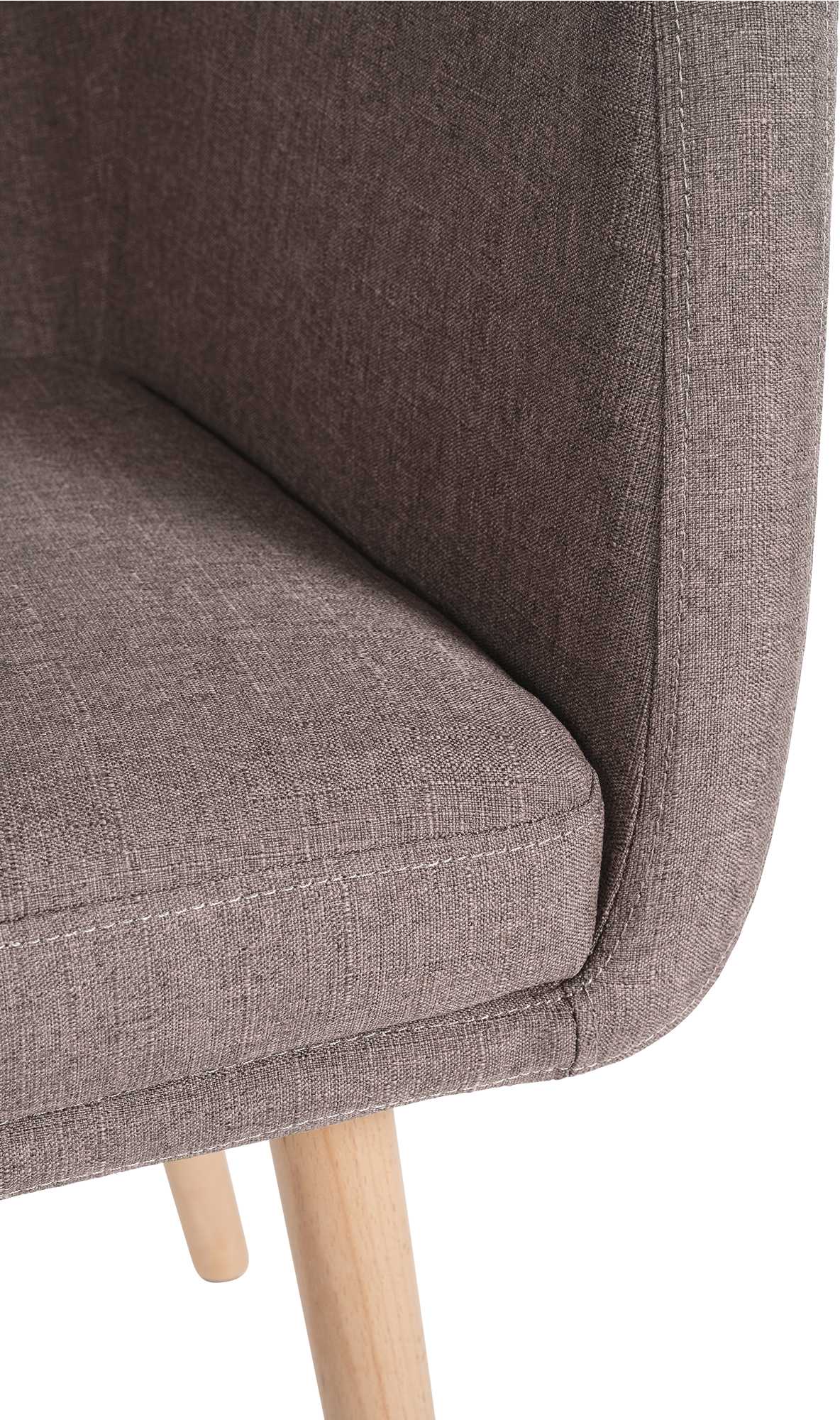 Chaise de salle à manger Utrecht en tissu avec pieds en bois