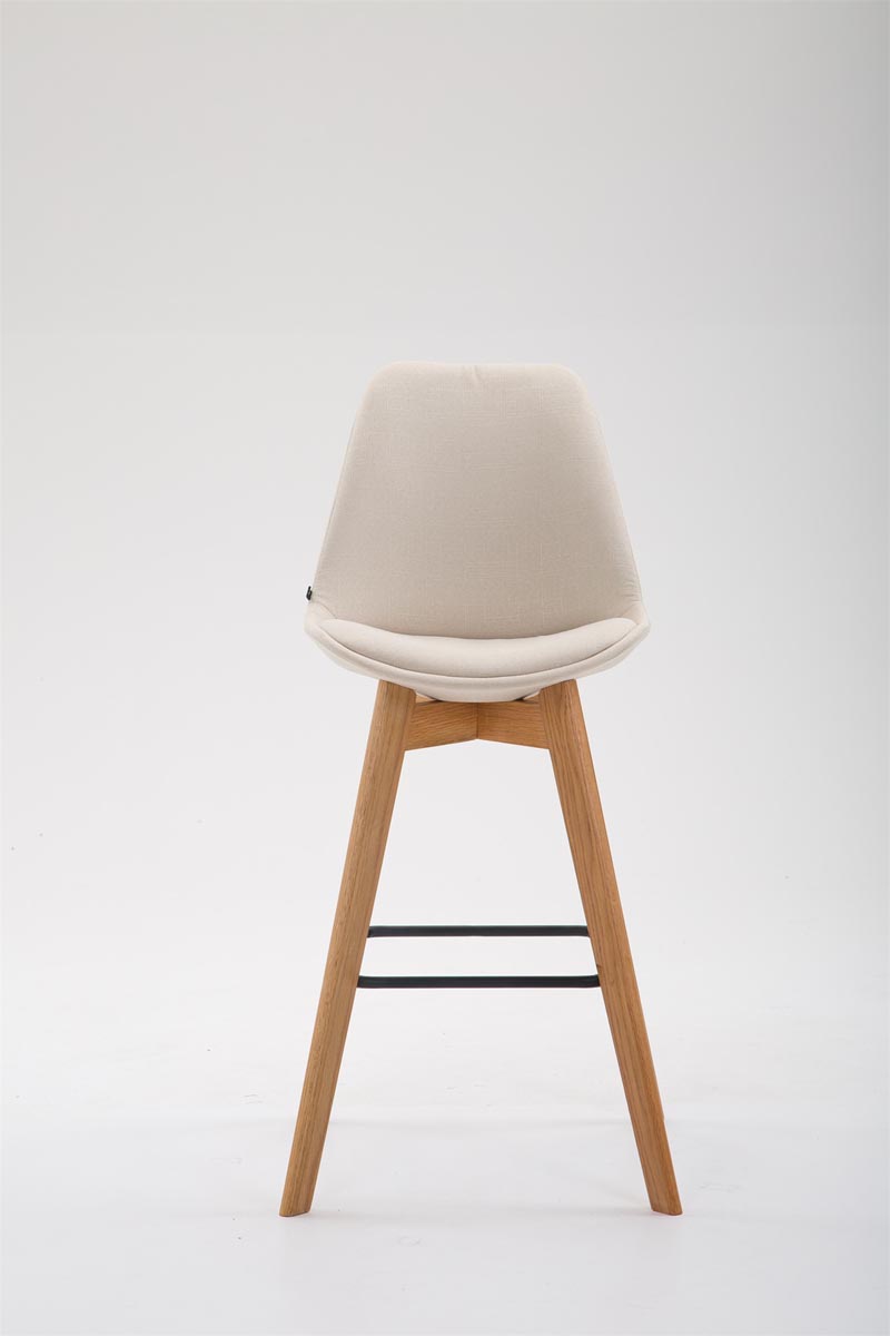 Tabouret de Metz tissu blanc