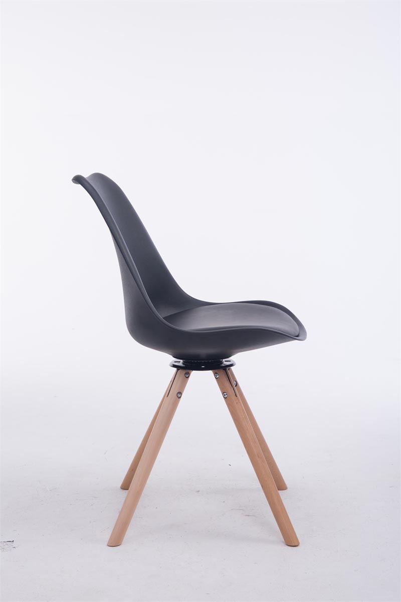 Chaise de salle à manger pivotante Troyes Similicuir pieds en forme ronde