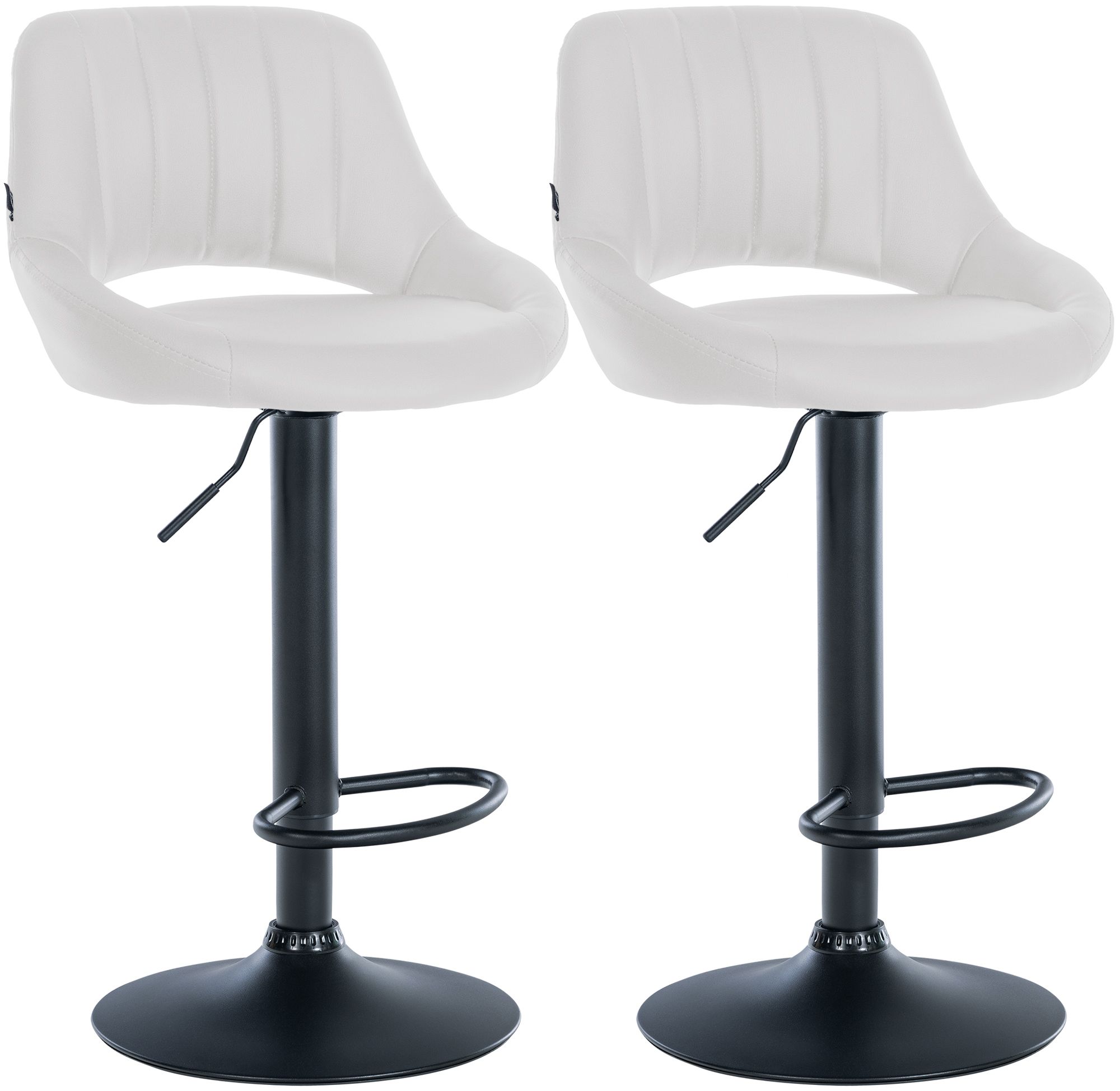 Lot de 2 tabourets de bar Milet en similicuir