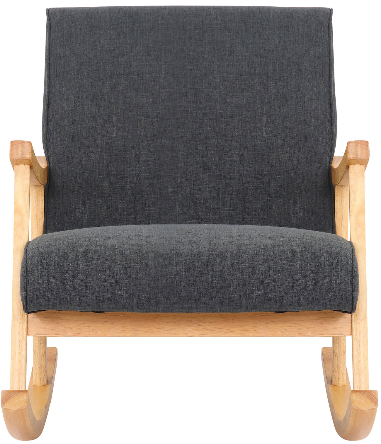 Chaise a bascule Morelia en tissu avec pieds nature