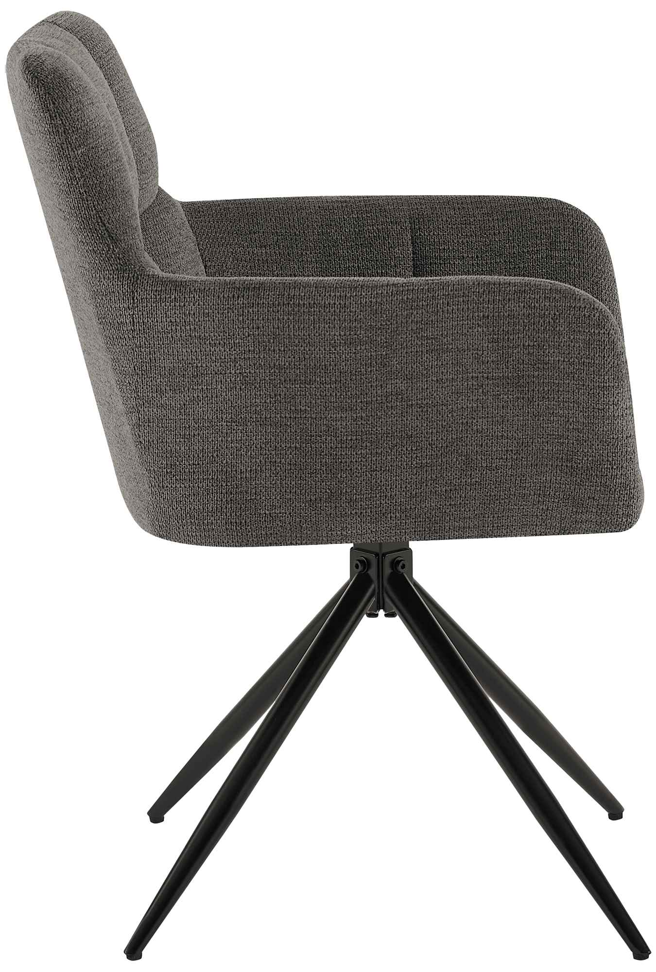 Lot de 2 chaises de salle à manger Jonah en tissu
