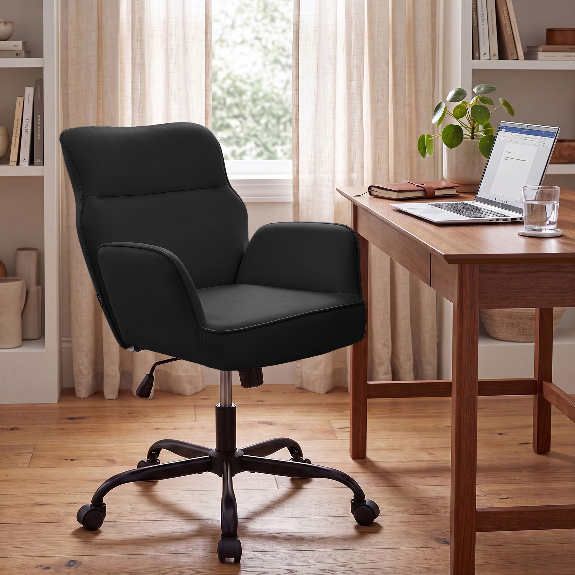 Chaise de bureau Amado aspect cuir
