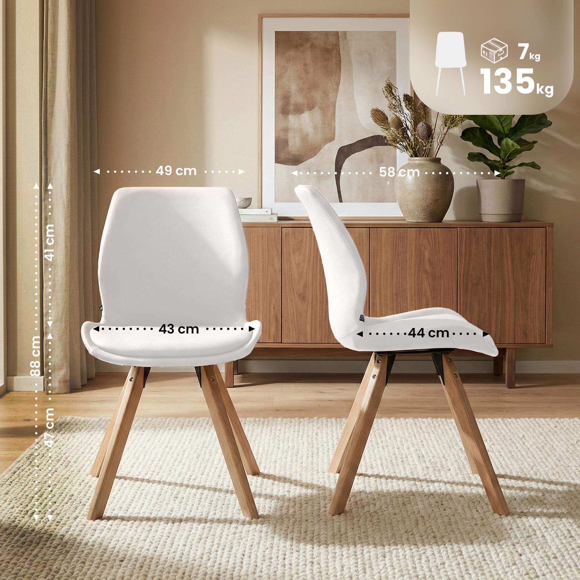 Lot de 2 chaises de salle a manger Luna