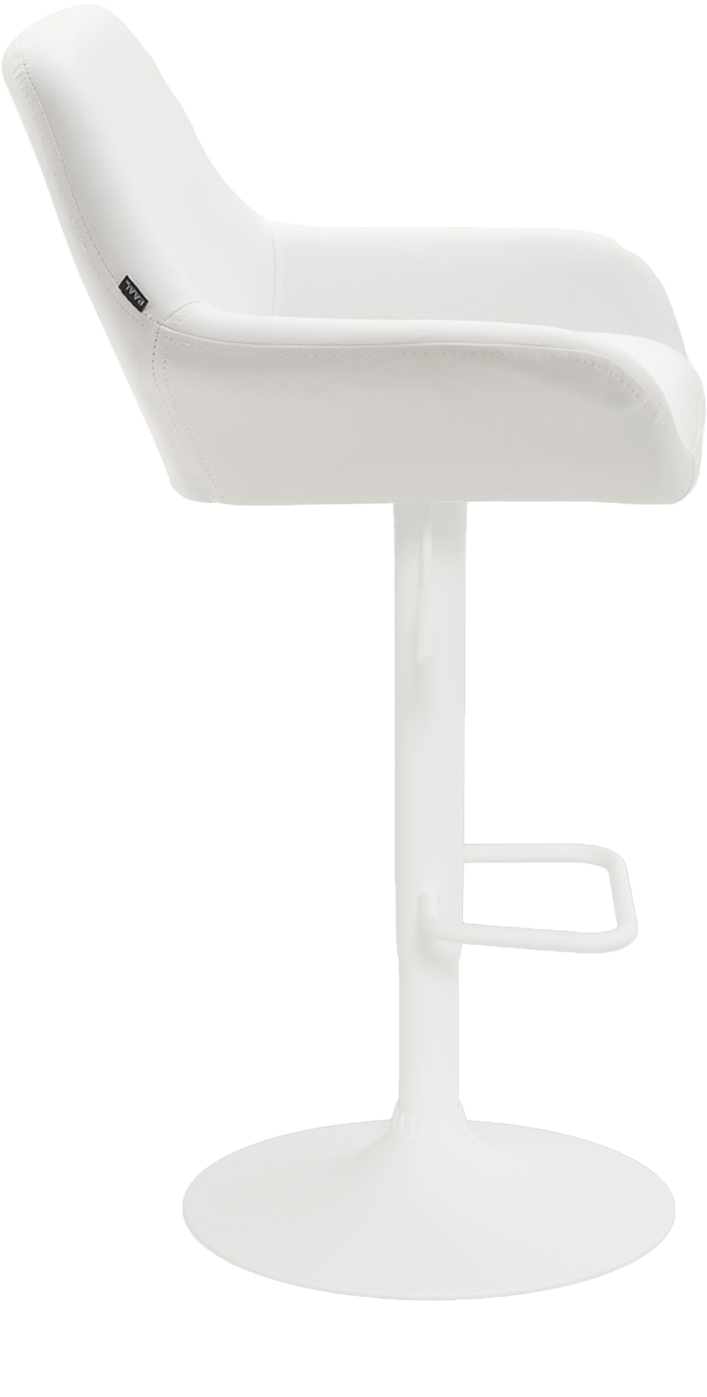 Tabouret de bar Detmold Similicuir avec pied en métal réglable et pivotant