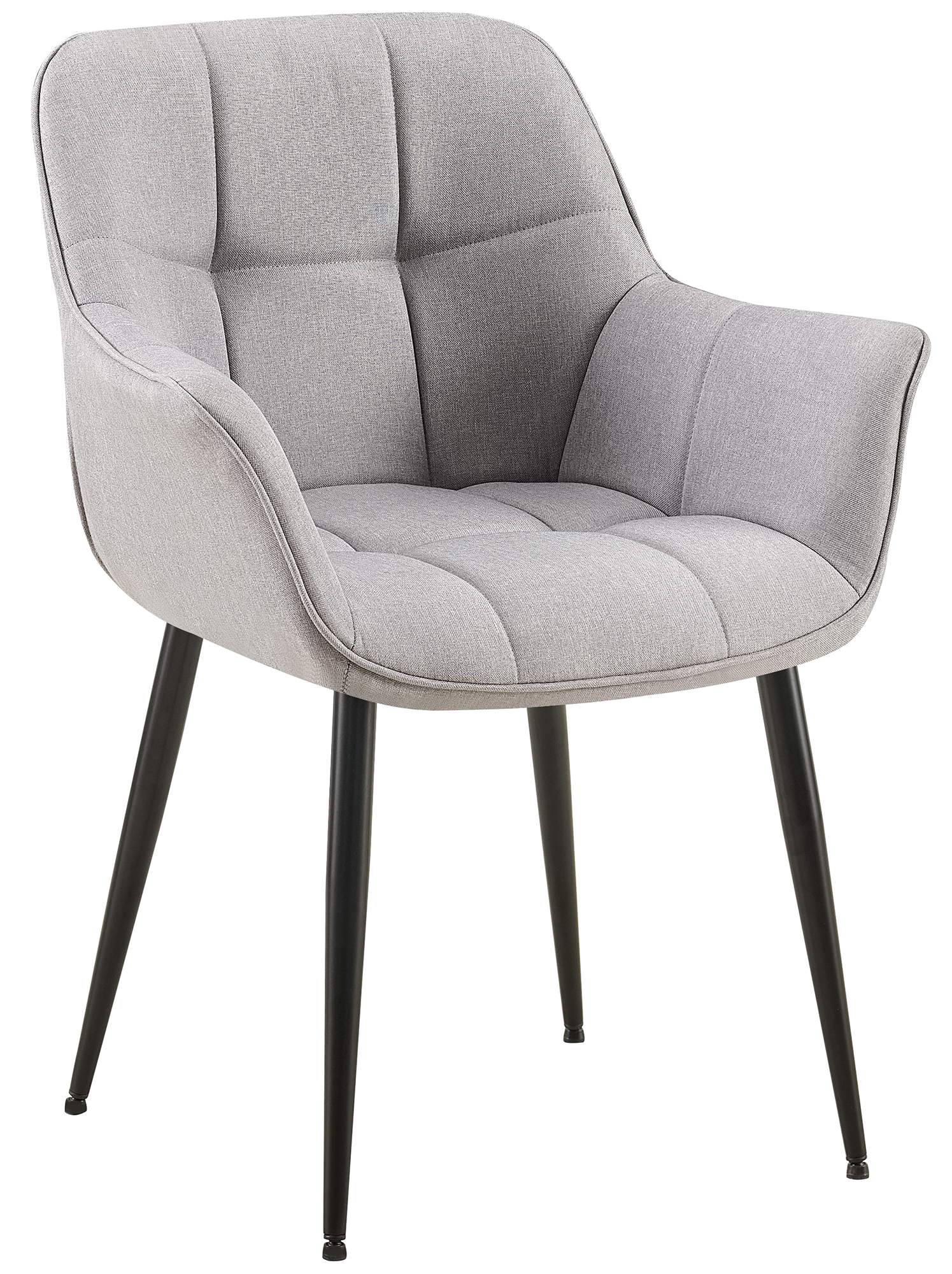 Chaise de salle à manger Roseville avec accoudoirs et pieds en métal