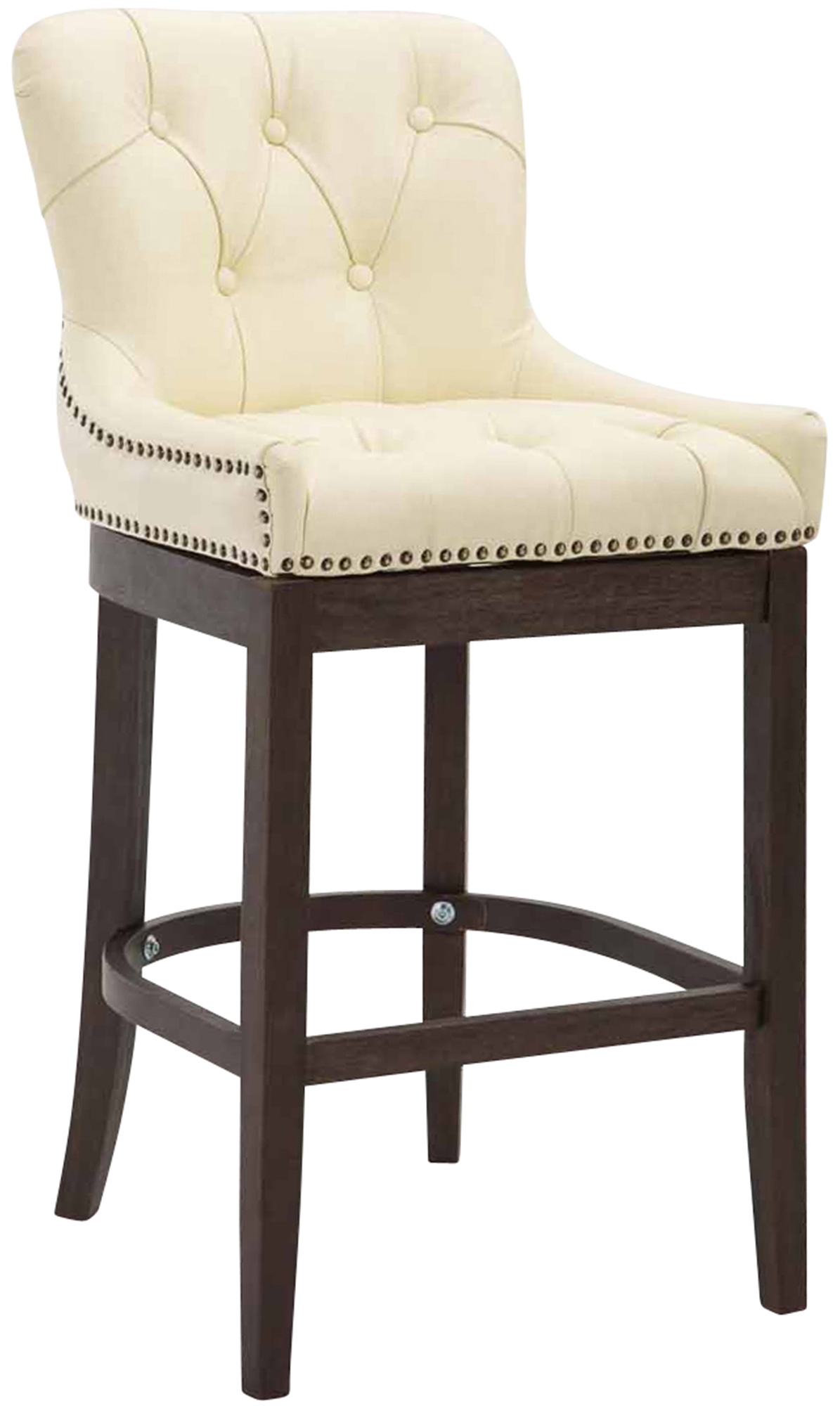 Tabouret de bar Lakewood antique-foncé cuir véritable