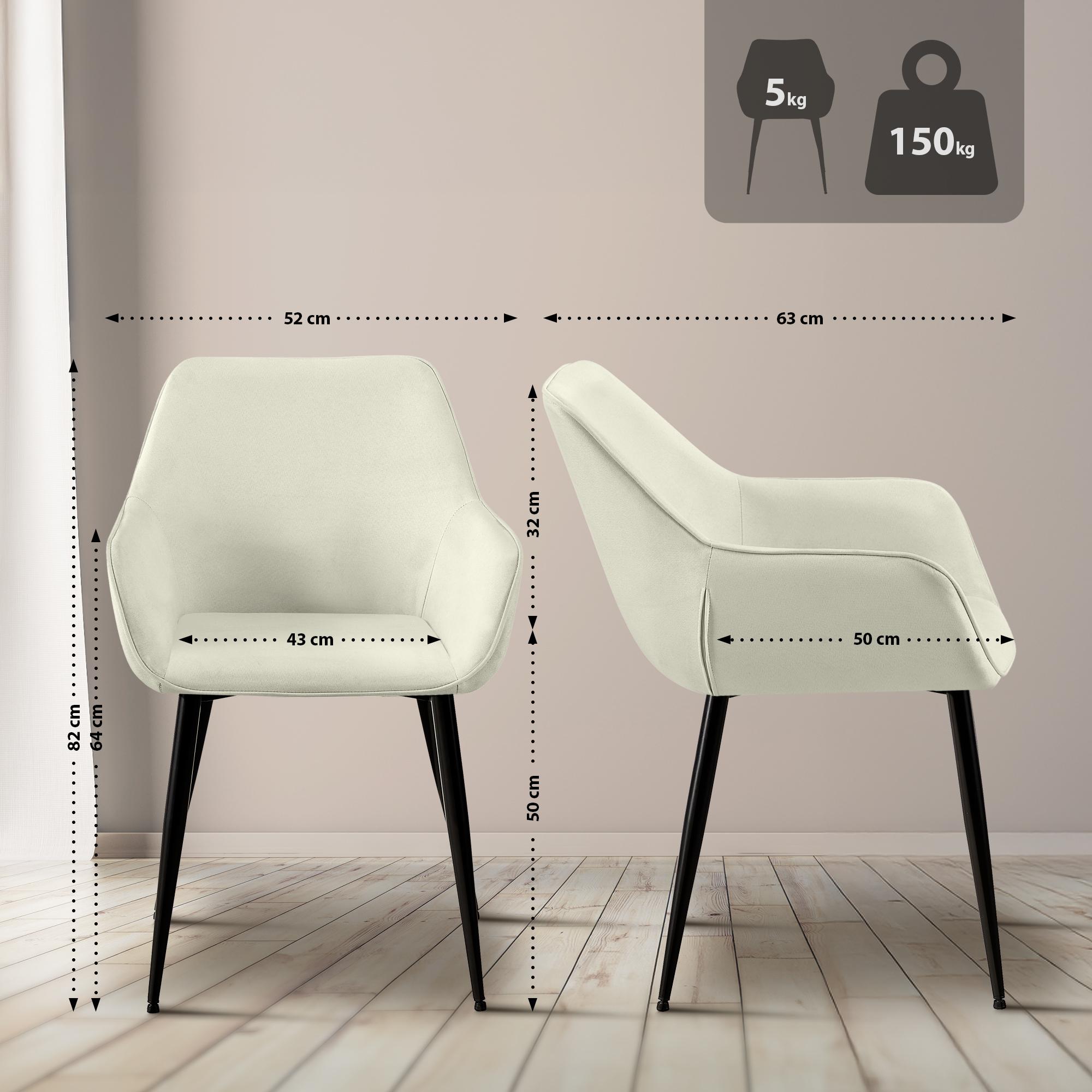 Lot de 2 chaises de salle à manger Luena