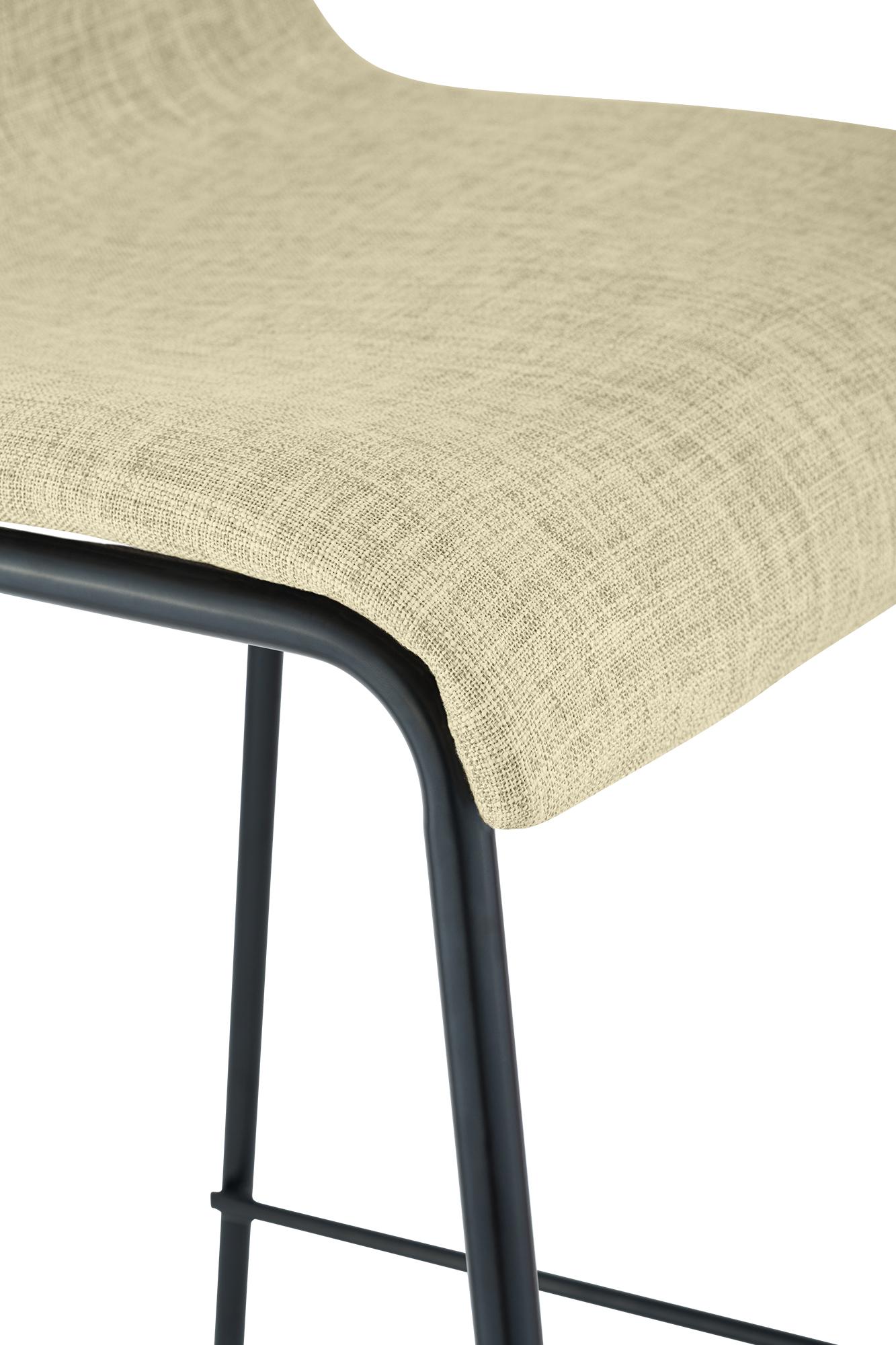 Tabouret de bar Hover en tissu avec pied a 4 branches