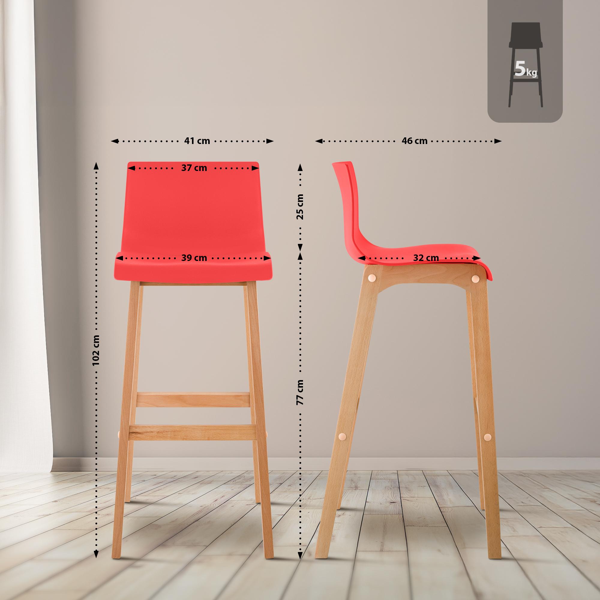 Tabouret de Bar Hover Pieds en Plastique Natura